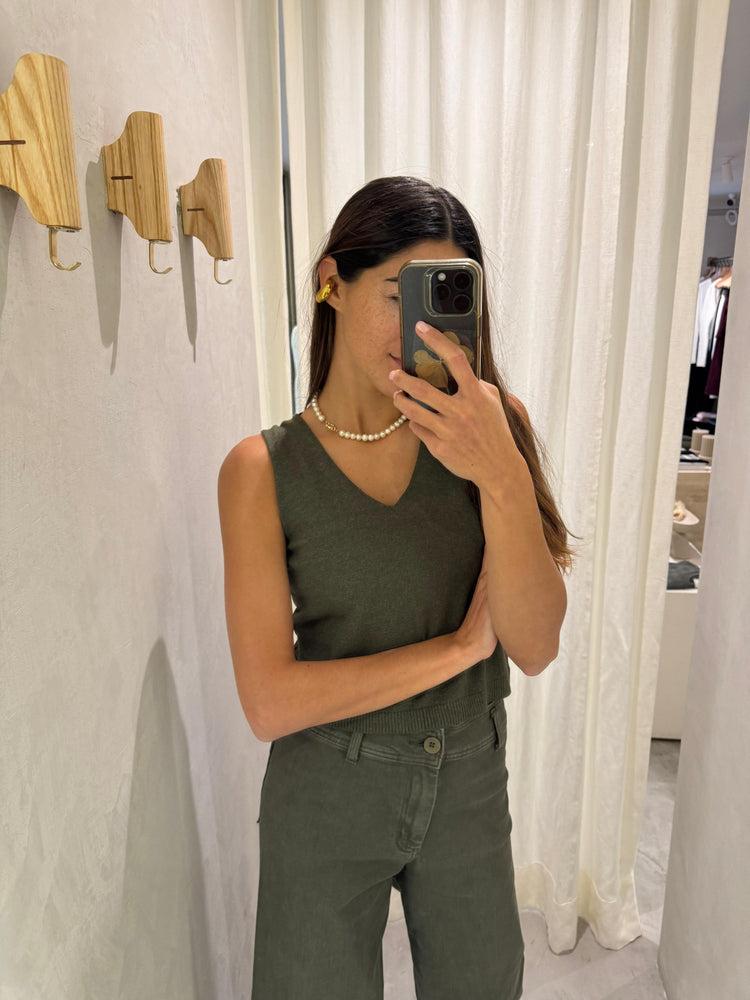 Camille Amsterdam Forest Knitted Top Promoción trimestral