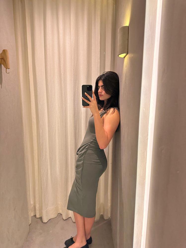 Camille Istanbul Olive Knitted Dress Outlet online