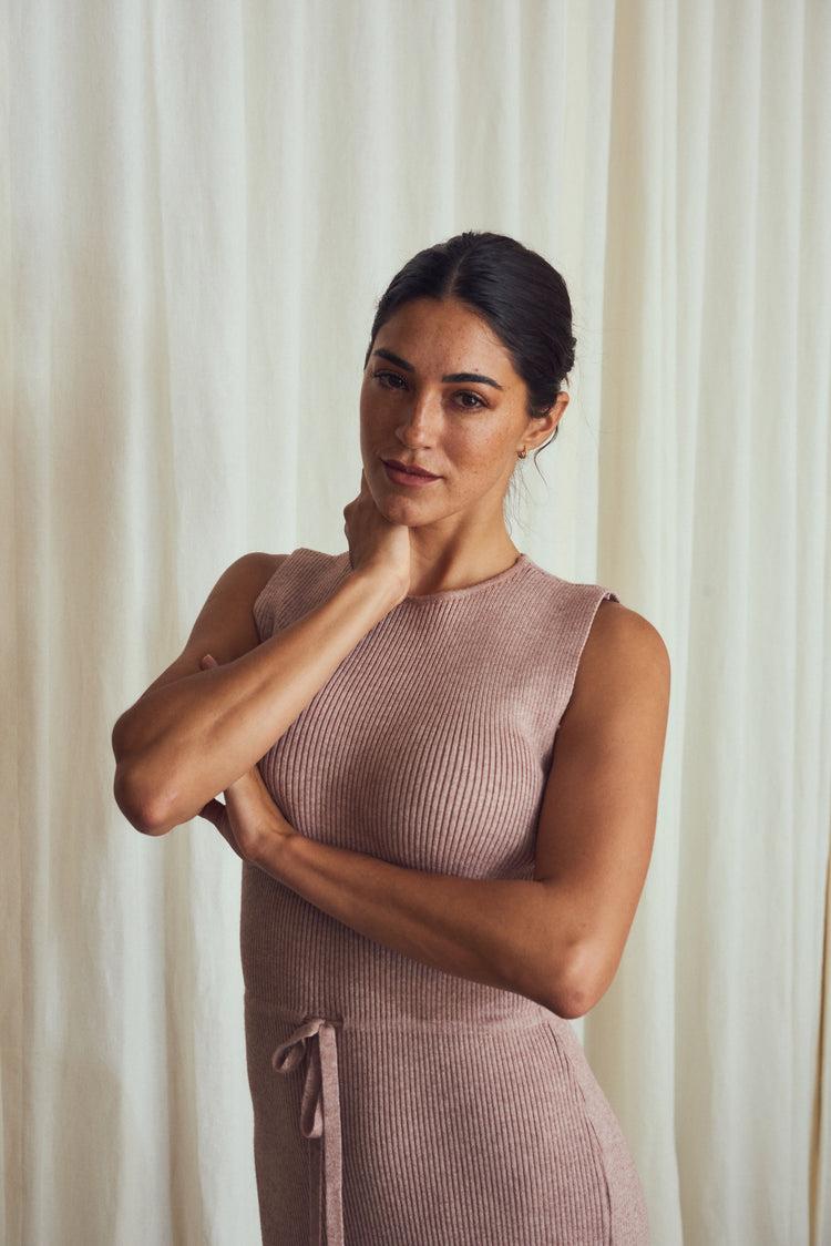 Camille Prague Rose Knitted Dress Rebajas