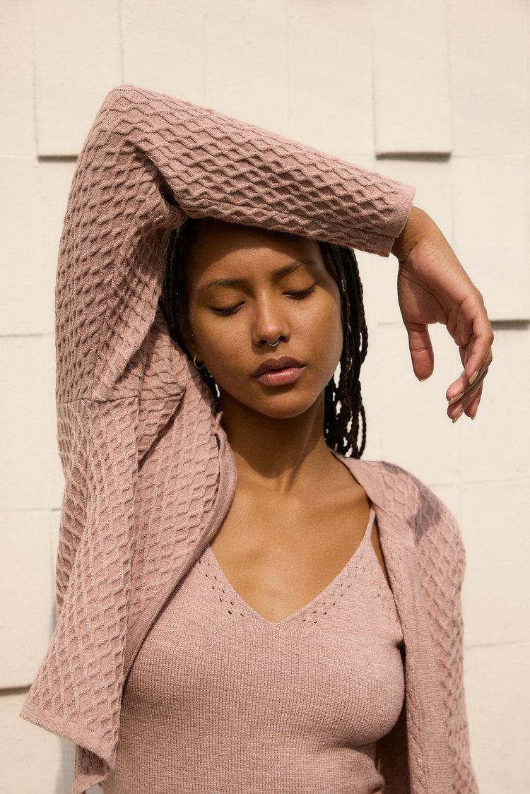 Camille Peru Rose Knitted Top En oferta