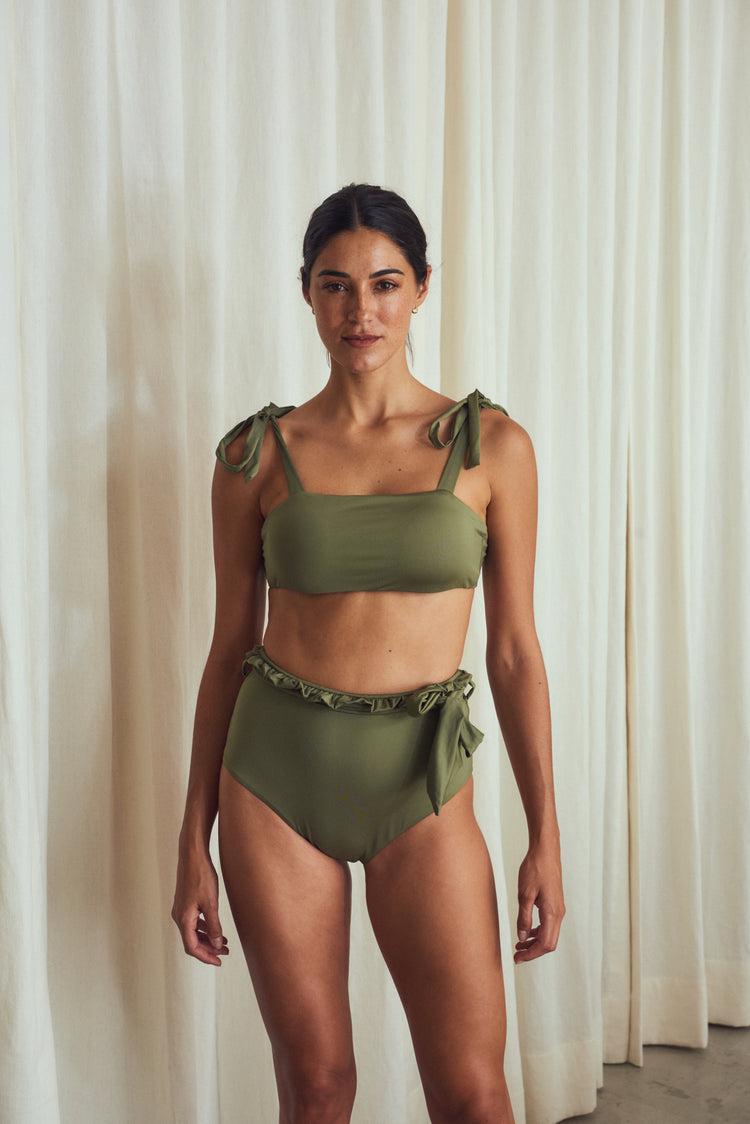 Camille Marbella Olive Bikini Top Último día