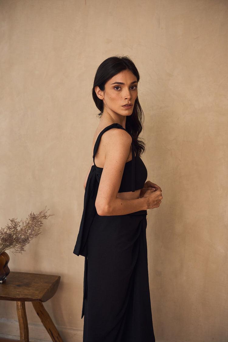 Camille Bali Black Wrap Pareo Oferta exclusiva