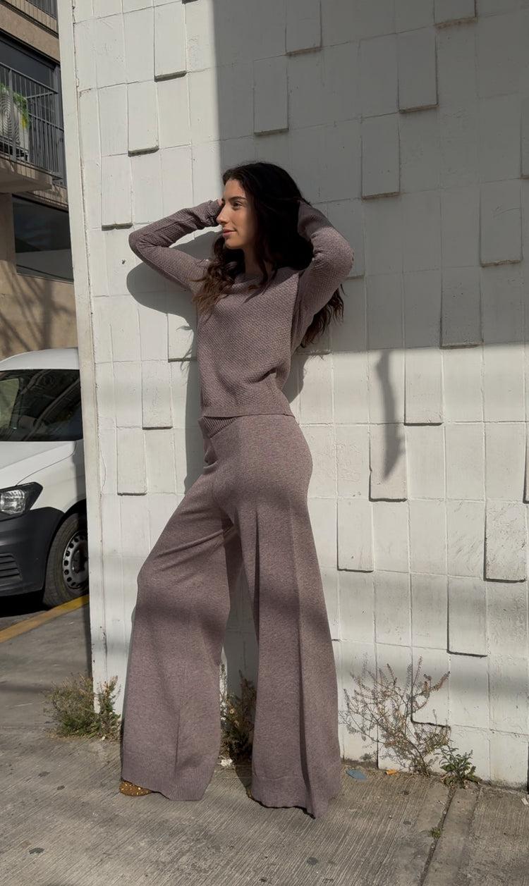 Camille Denver Mocha Knitted Pants