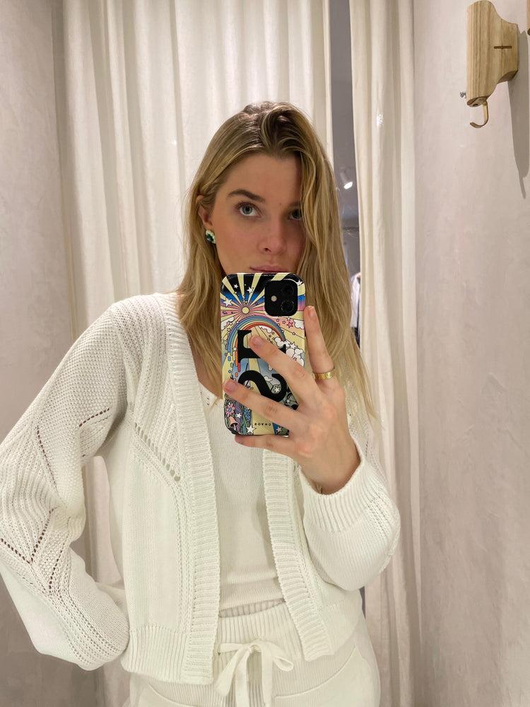 Camille Kansas White Knitted Sweater Rebajas online