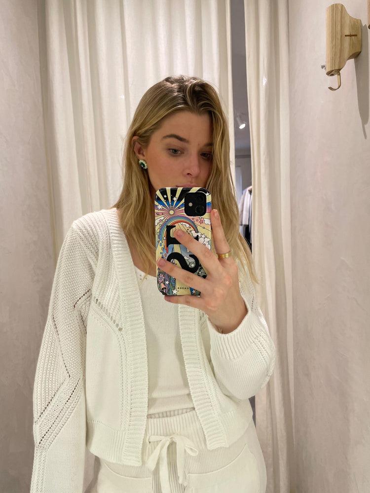 Camille Kansas White Knitted Sweater Rebajas online