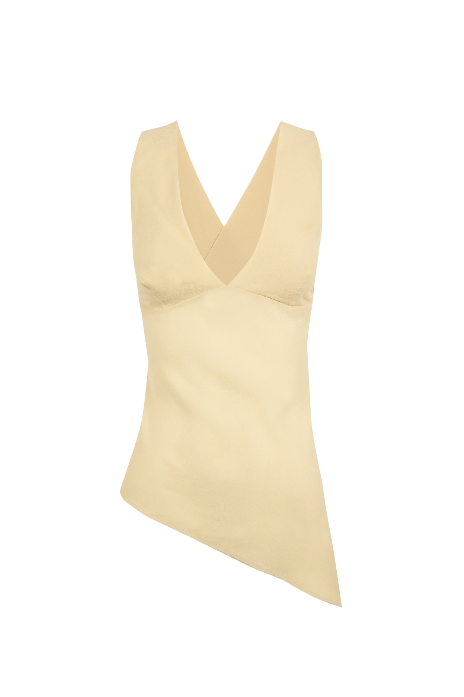 ﻿Cortana Dora top en georgette de seda beige