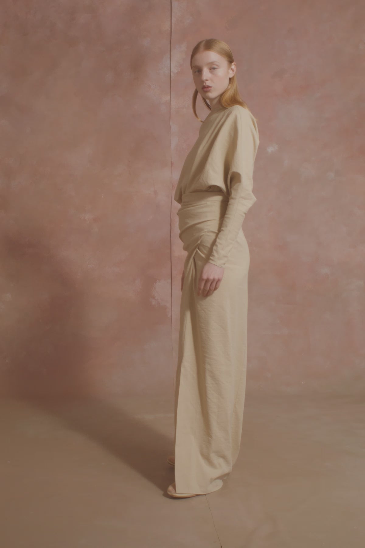 Cortana Mite vestido largo beige Grandes descuentos