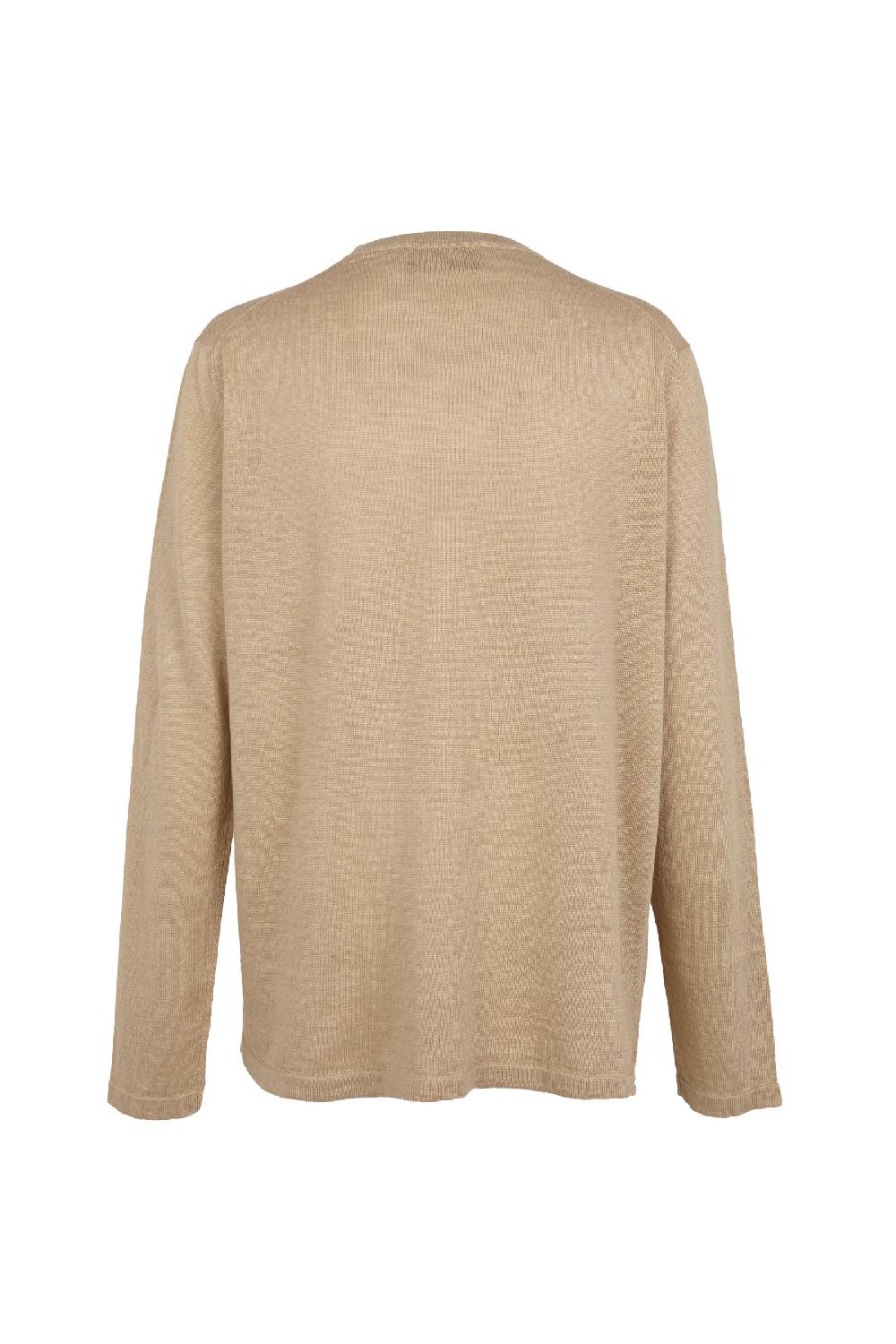 Cortana Lian cardigan de punto de lino beige Liquidación