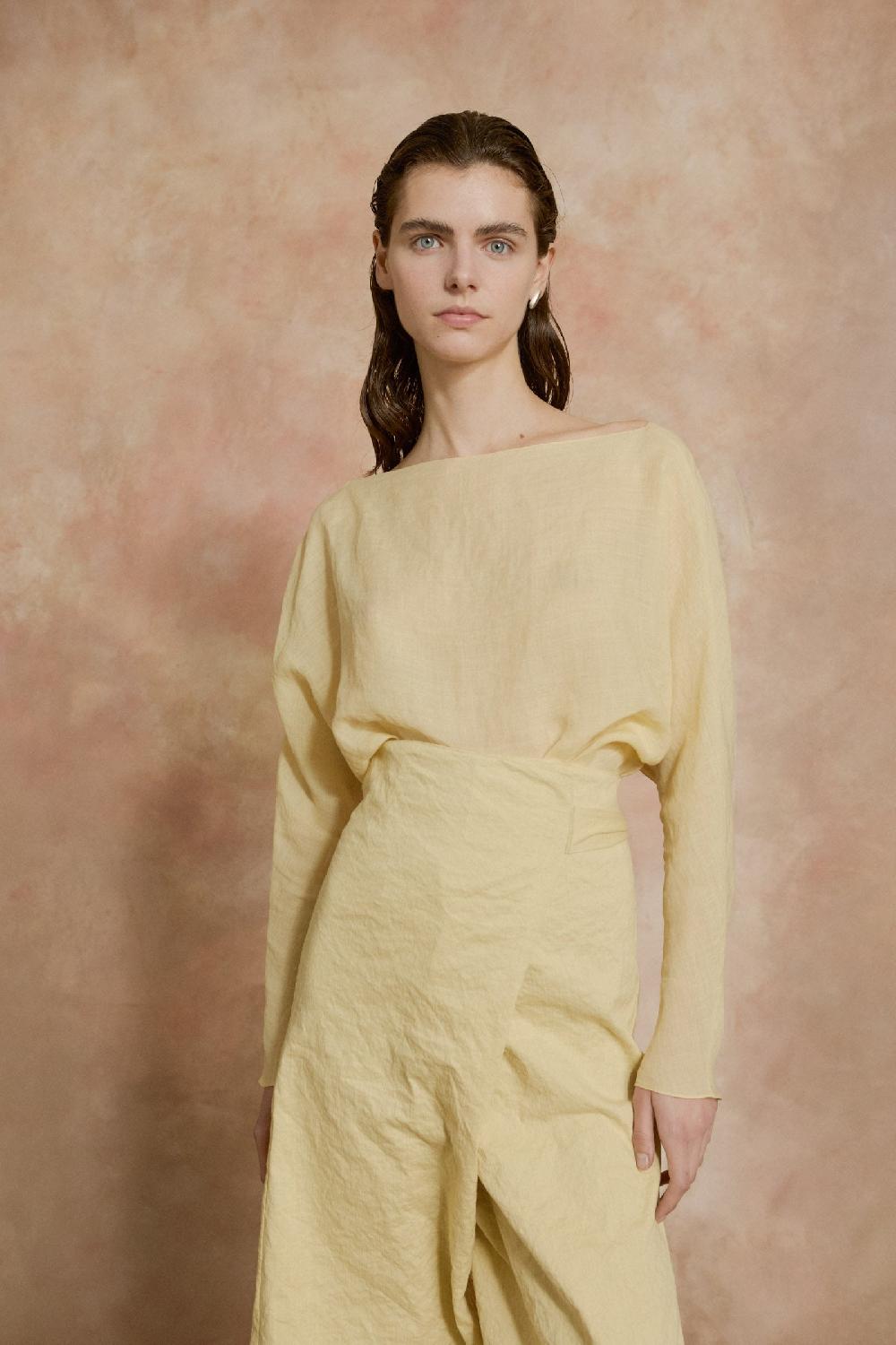 Cortana Limon pantalon de talle alto amarillo claro Devoluciones gratuitas