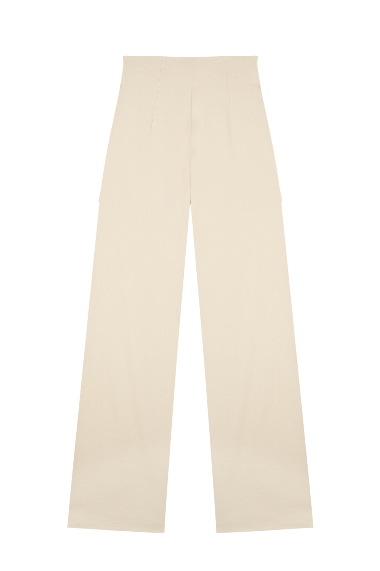 Cortana Organica pantalon de talle alto marfil