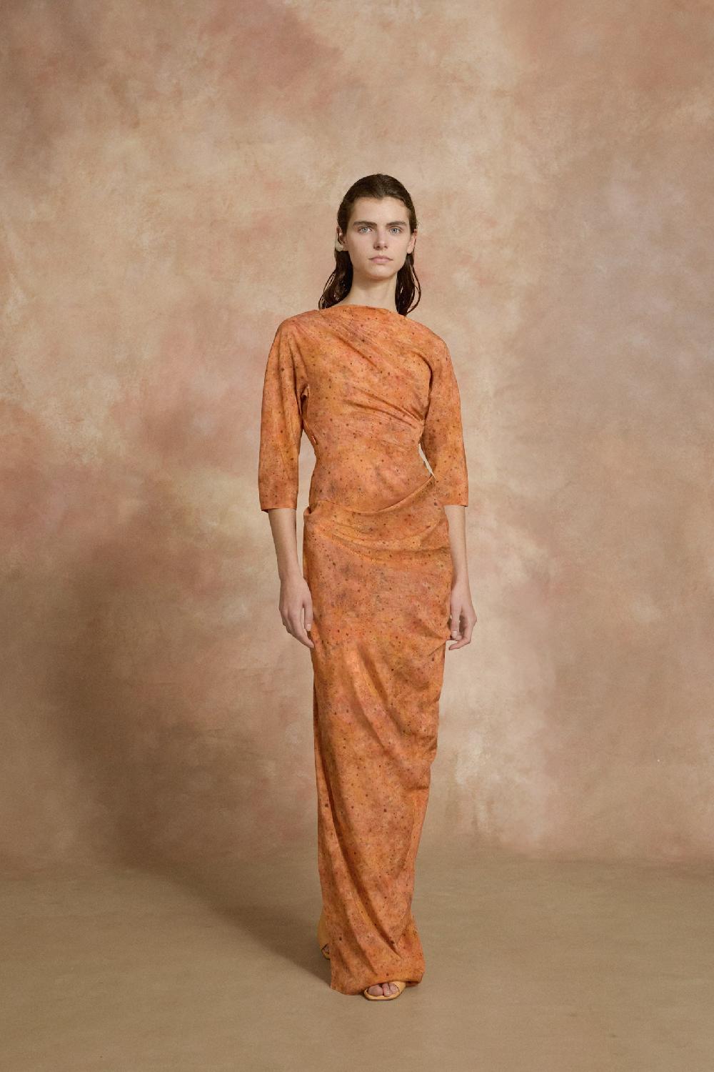 Cortana Anja vestido de seda sora print Rebajas online