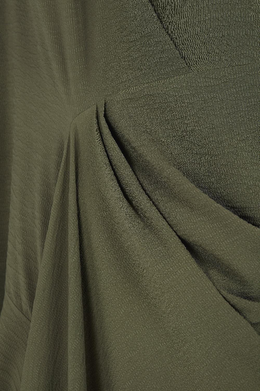 Cortana Mayu vestido en seda verde Oferta especial de fábrica