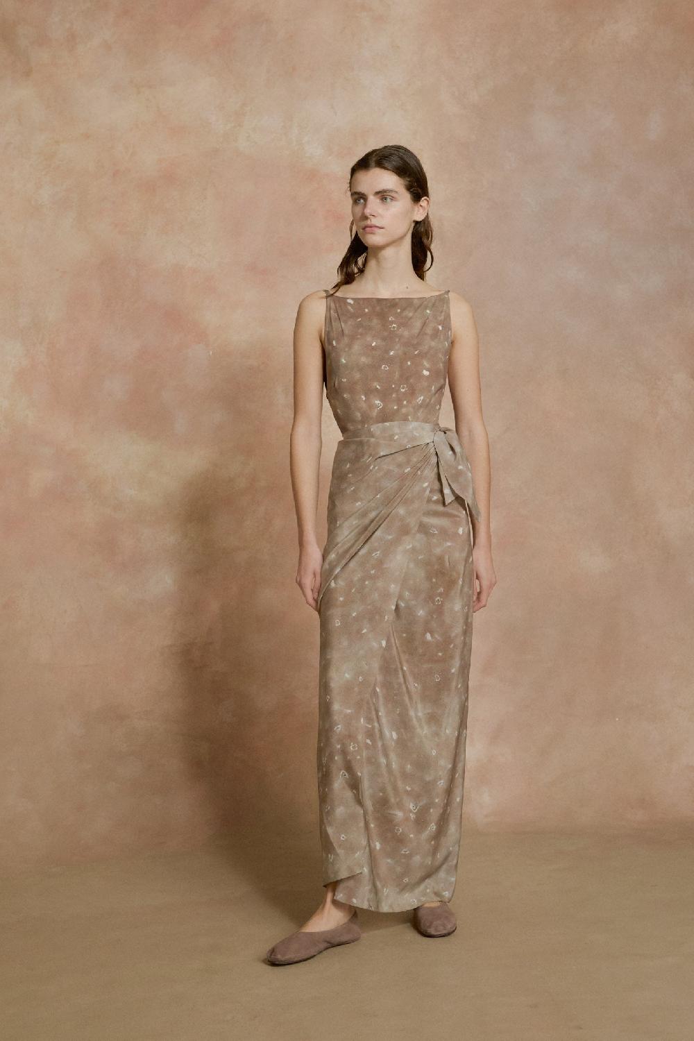 Cortana Pareo falda de seda ayaz print Última moda