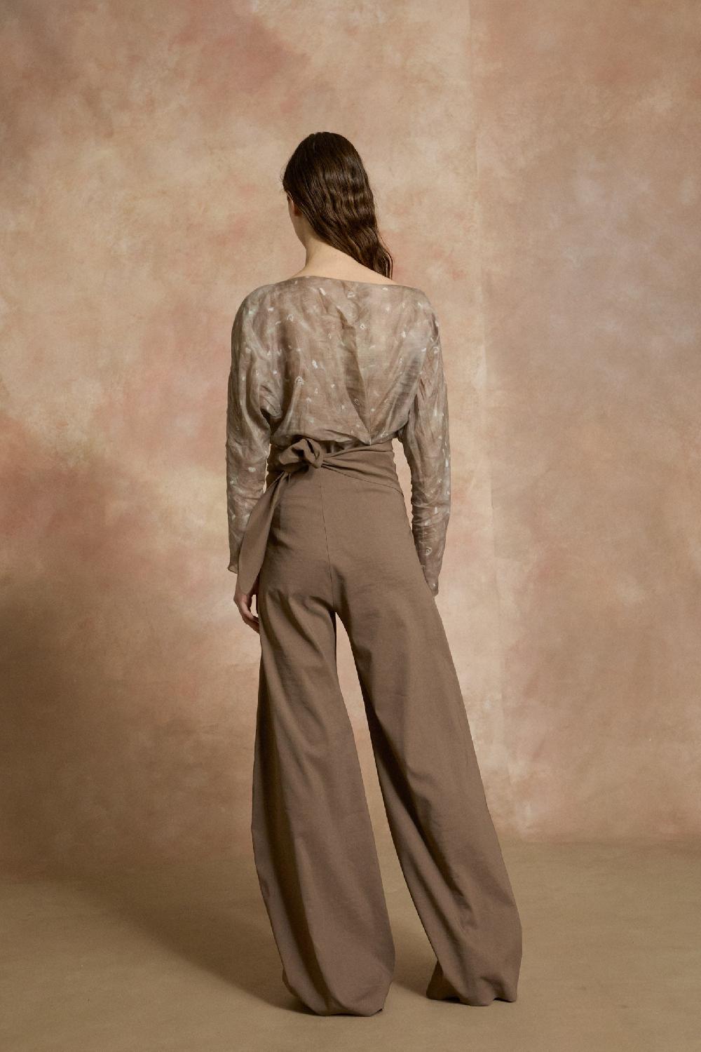 Cortana Mite pantalon envolvente cacao Precio ultrabajo