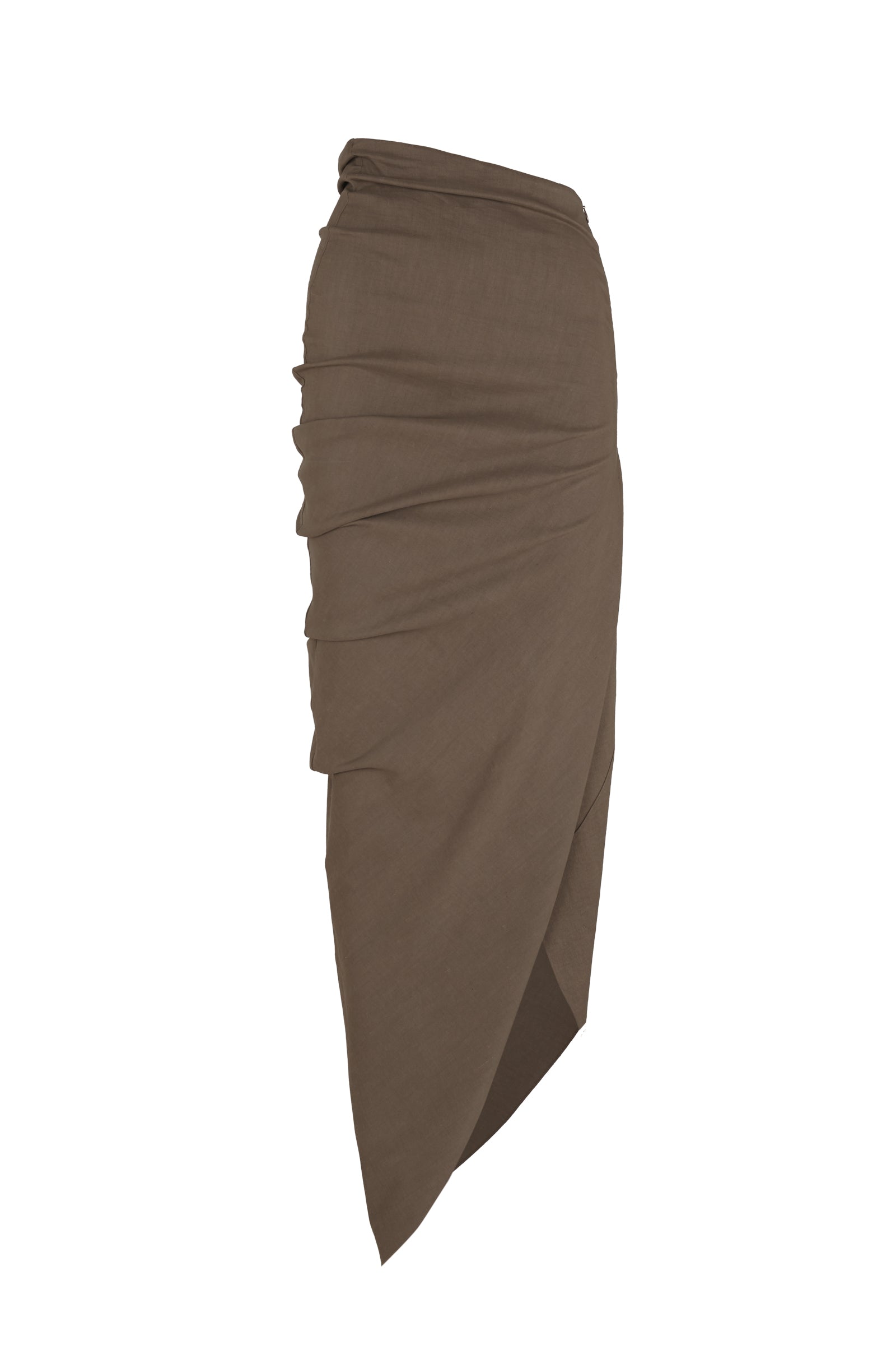 Cortana Mite falda midi cacao