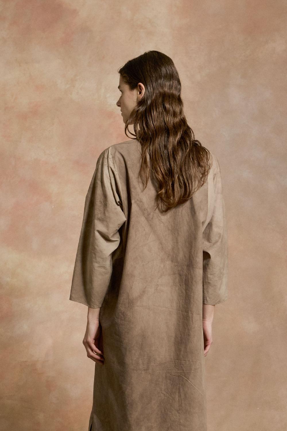 Cortana Ono vestido camisero cacao maltinto En oferta