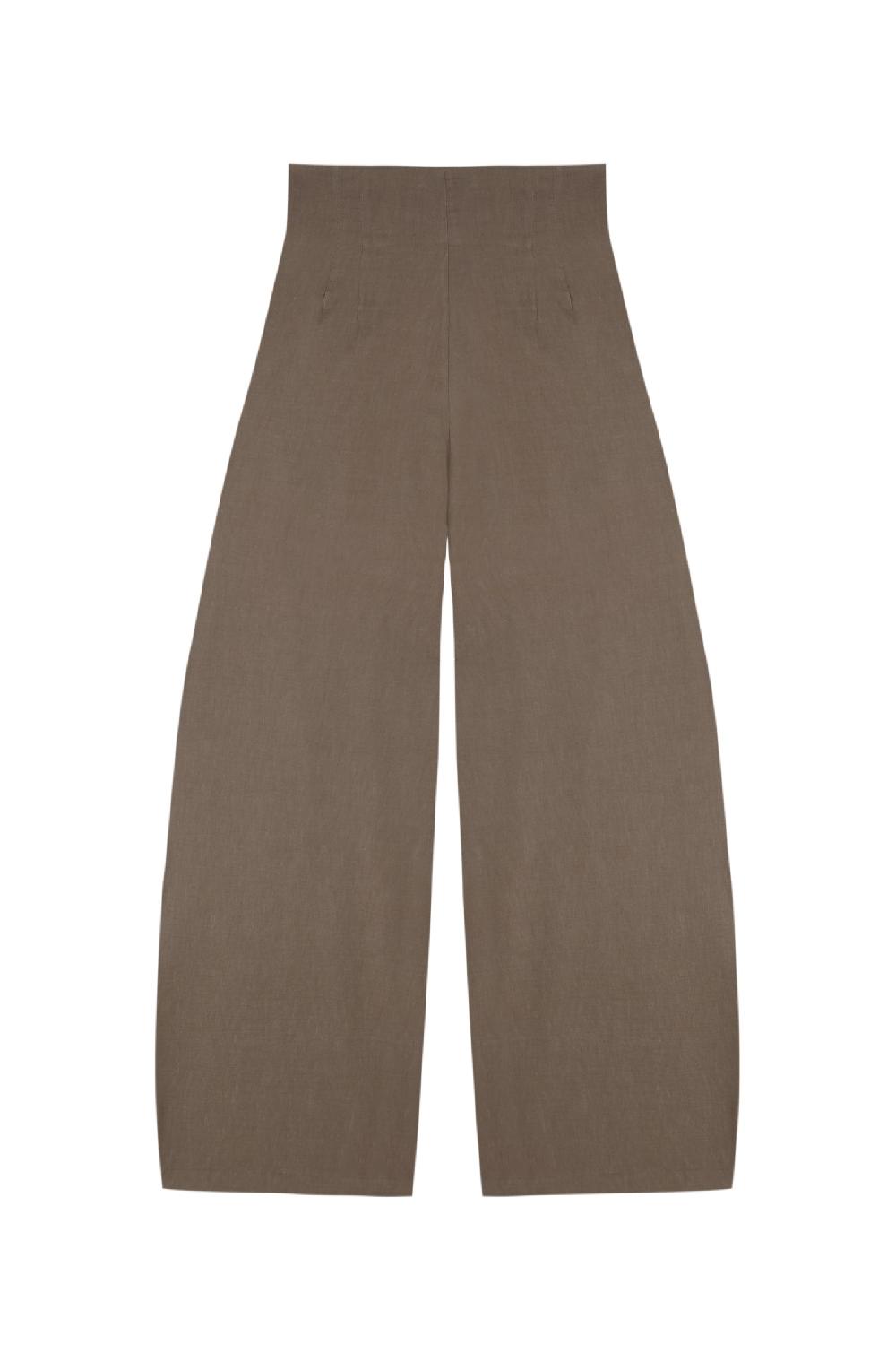 Cortana Mira pantalon de talle alto cacao Tienda