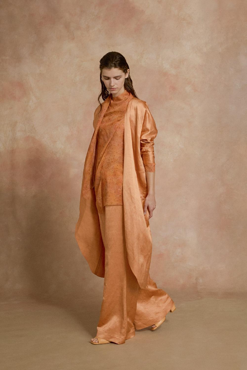 Cortana Paz chaqueta larga mandarina Liquidación