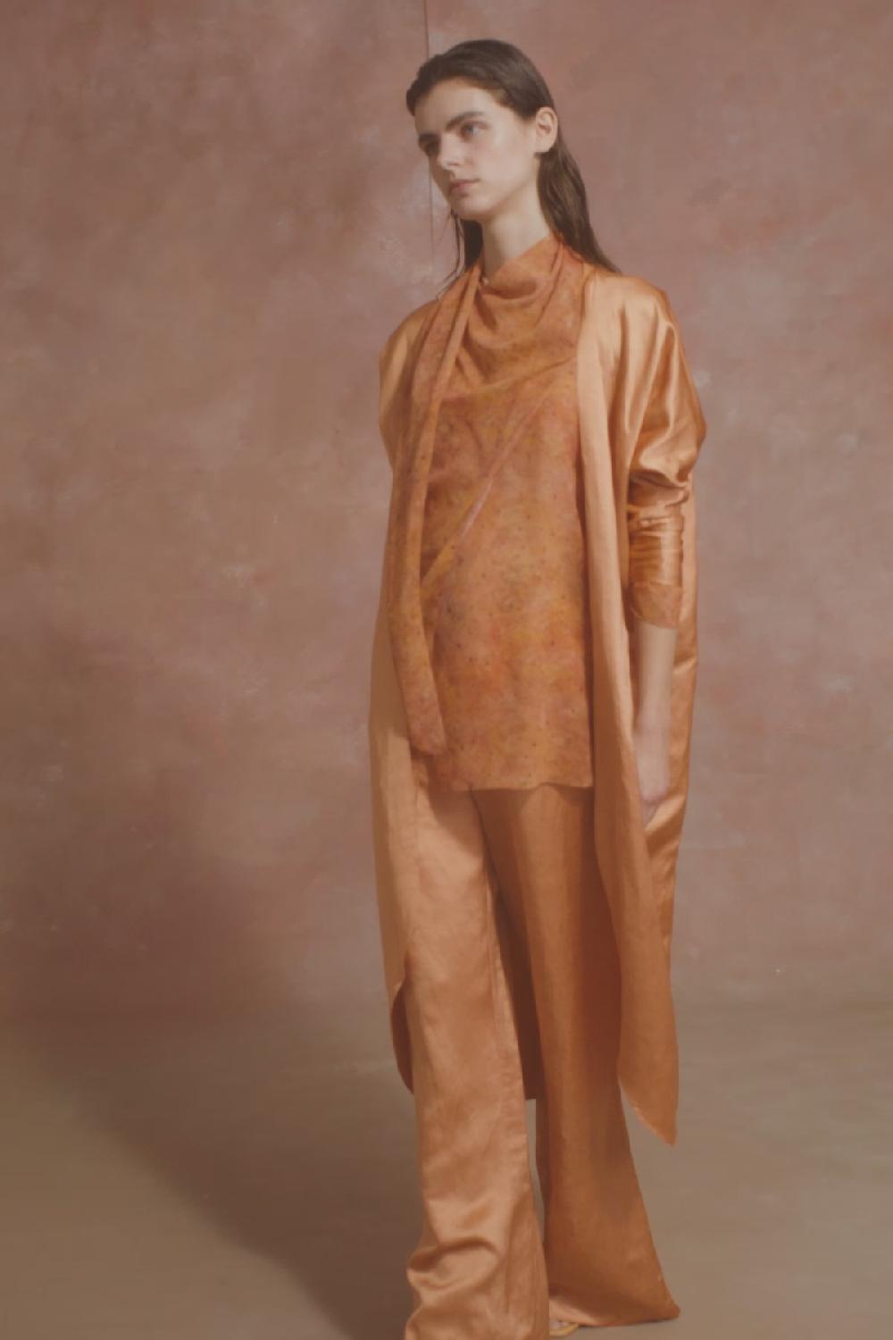 Cortana Paz chaqueta larga mandarina Liquidación