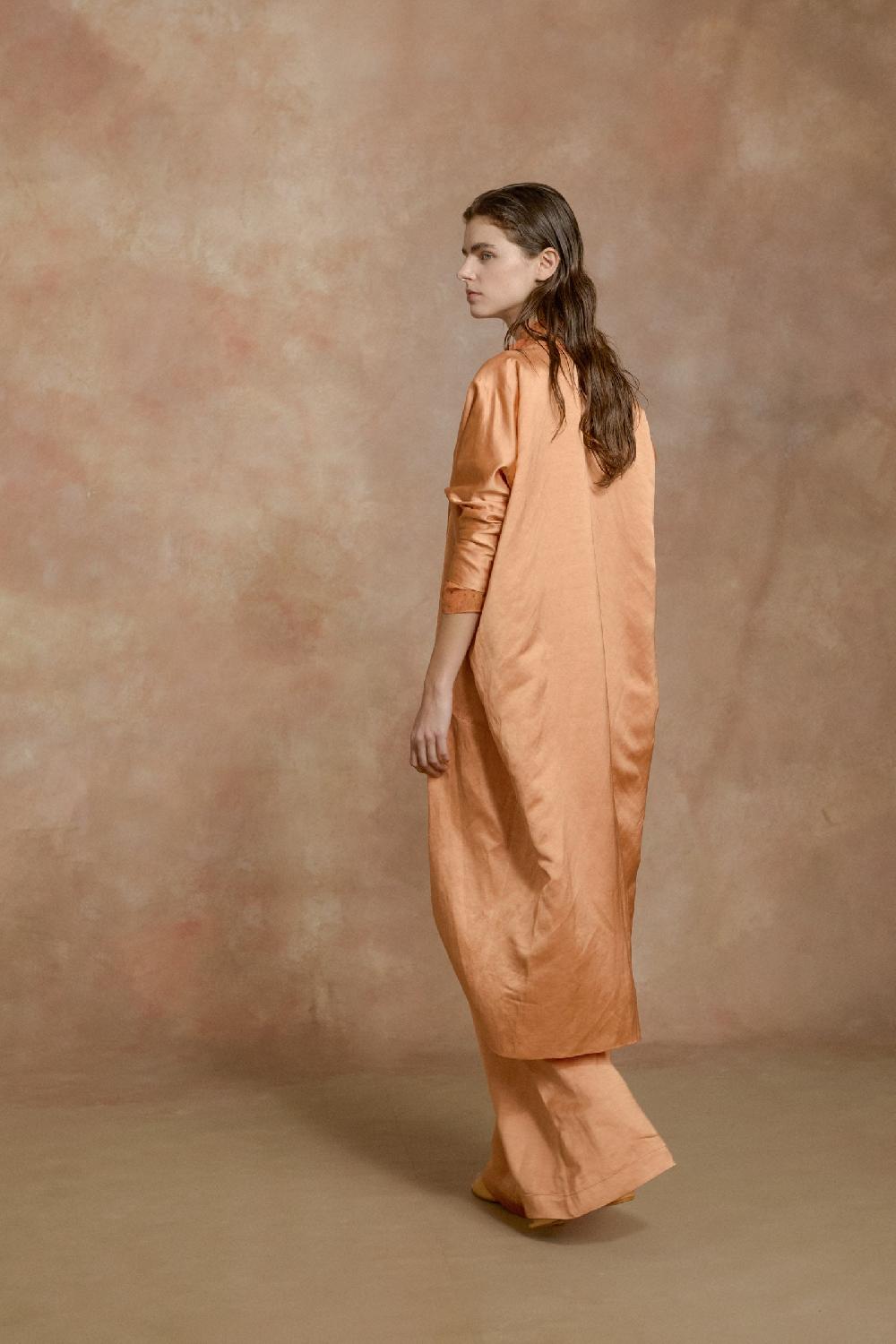 Cortana Paz chaqueta larga mandarina Liquidación