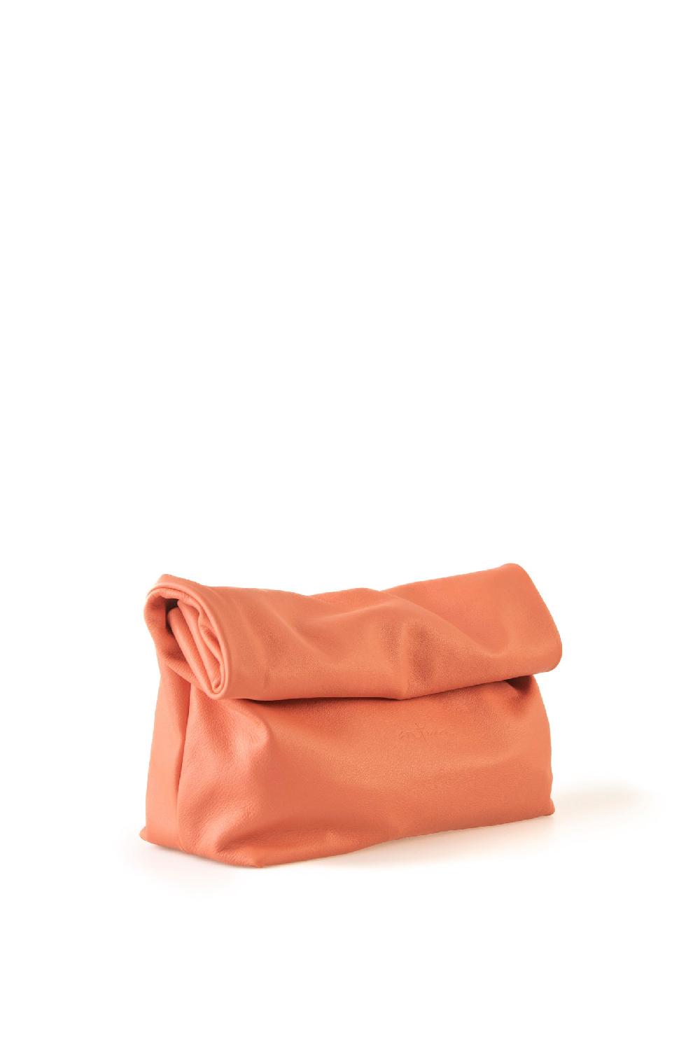 Cortana Delhi L clutch grande en cuero coral Oferta especial de fábrica