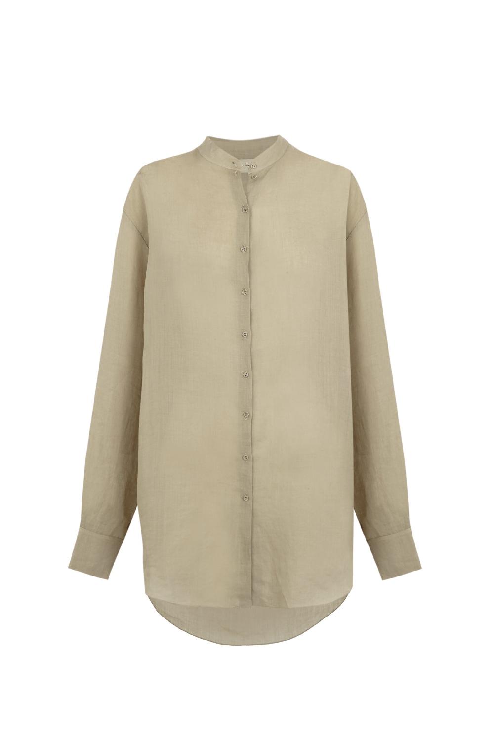 Cortana Raoul camisa de ramio verde salvia
