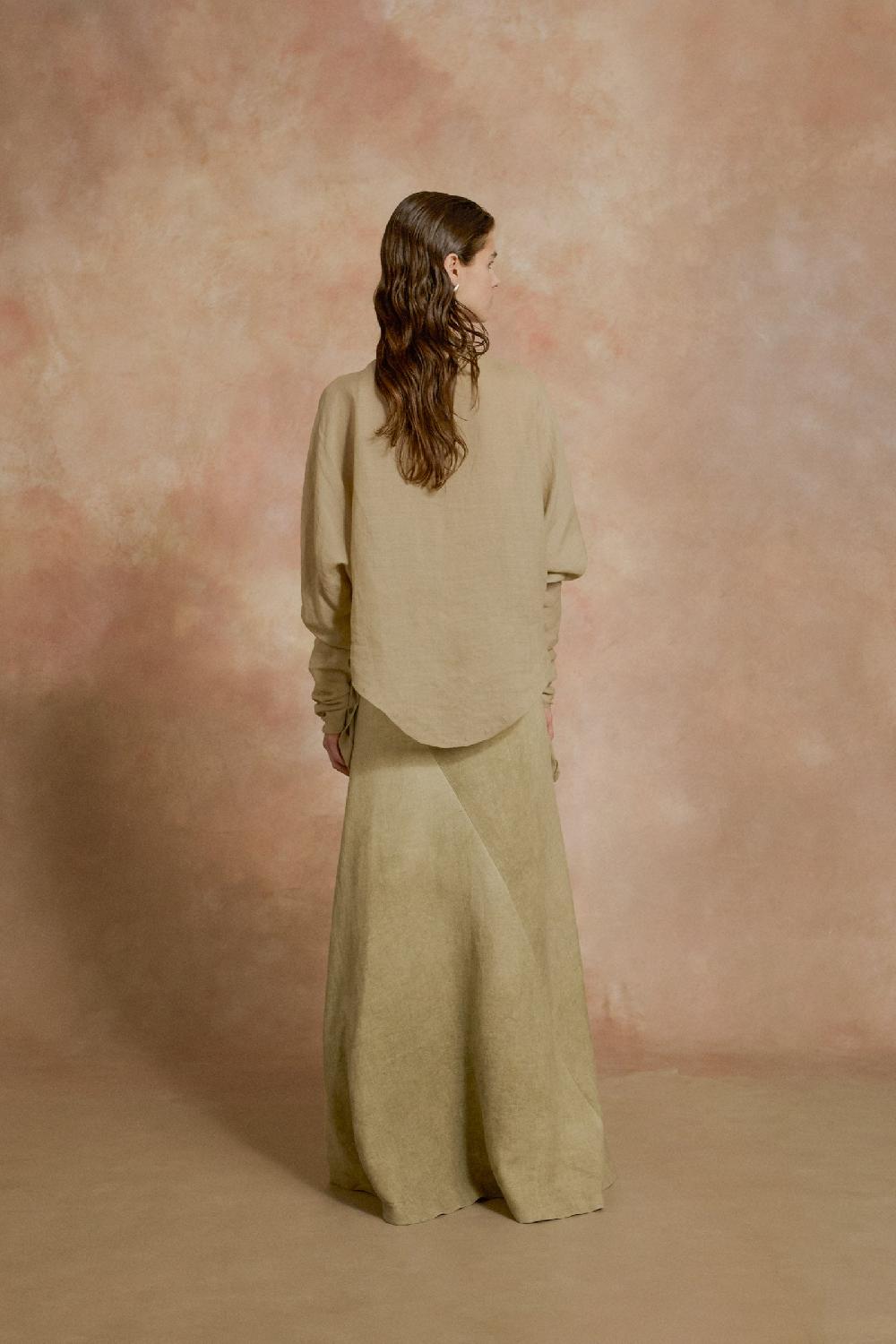 Cortana Piano blusa transformable verde salvia Outlet online