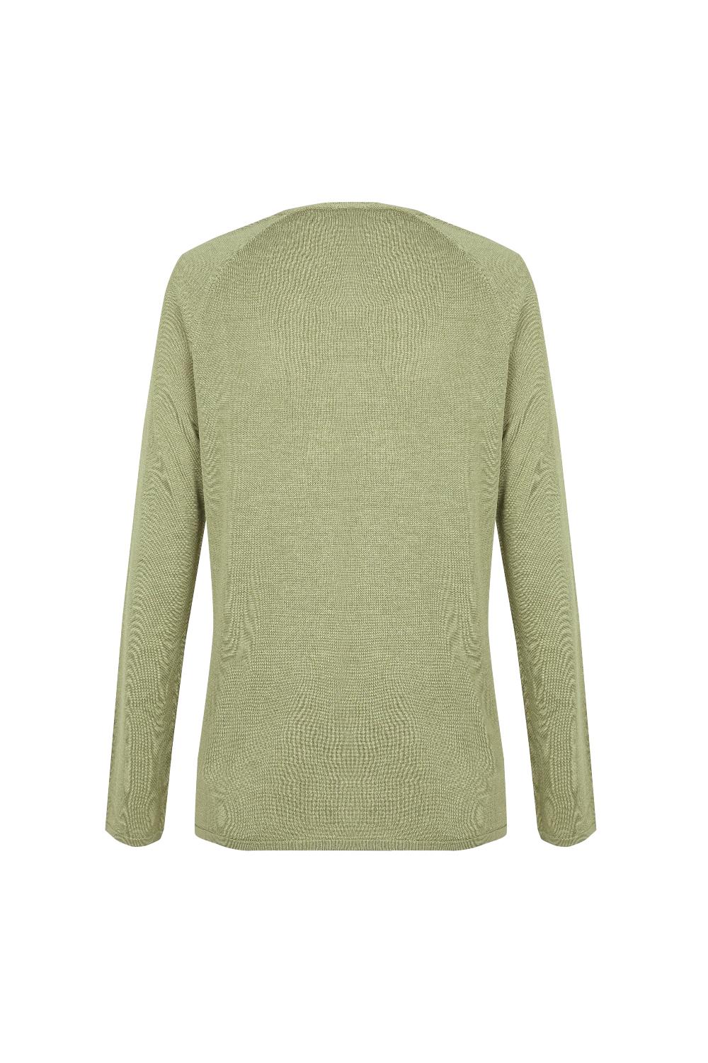 Cortana Tussa cardigan de punto de seda verde En oferta