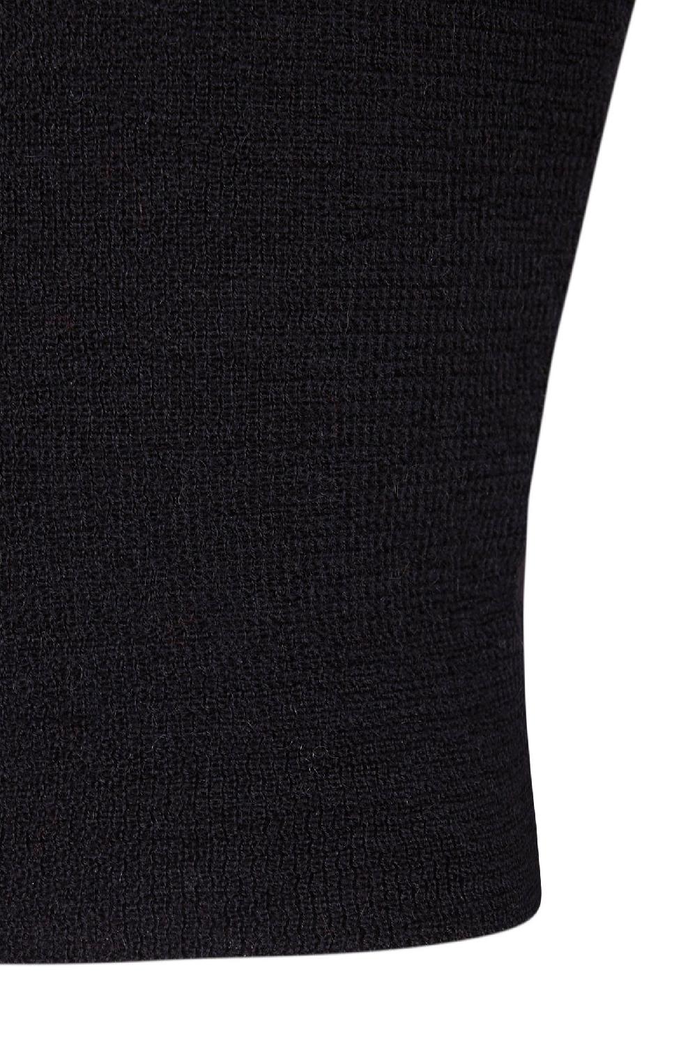 Cortana Zico jersey en baby alpaca y lana merino negro Tienda