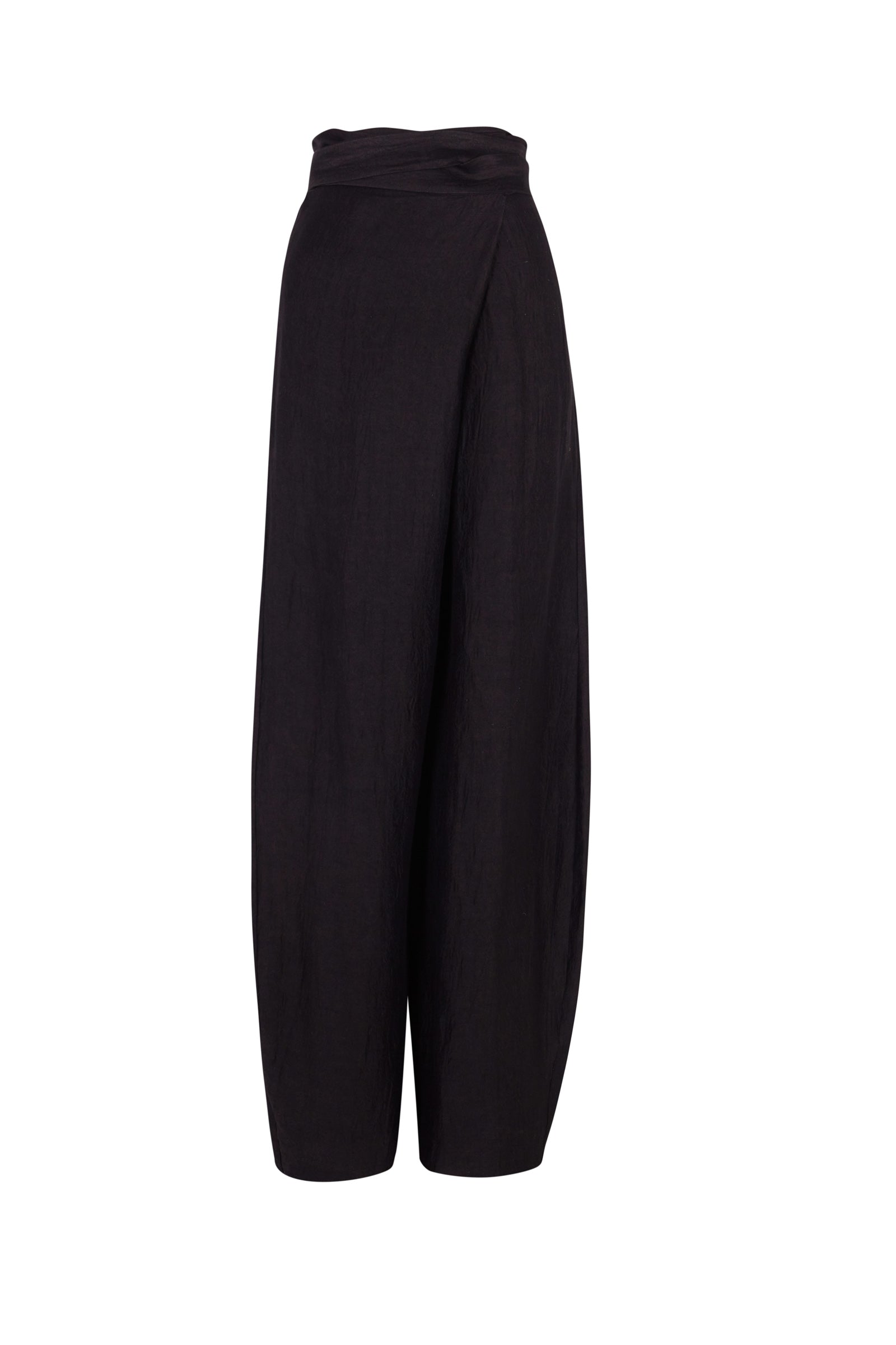 Cortana Bachata pantalón en lino y seda negro