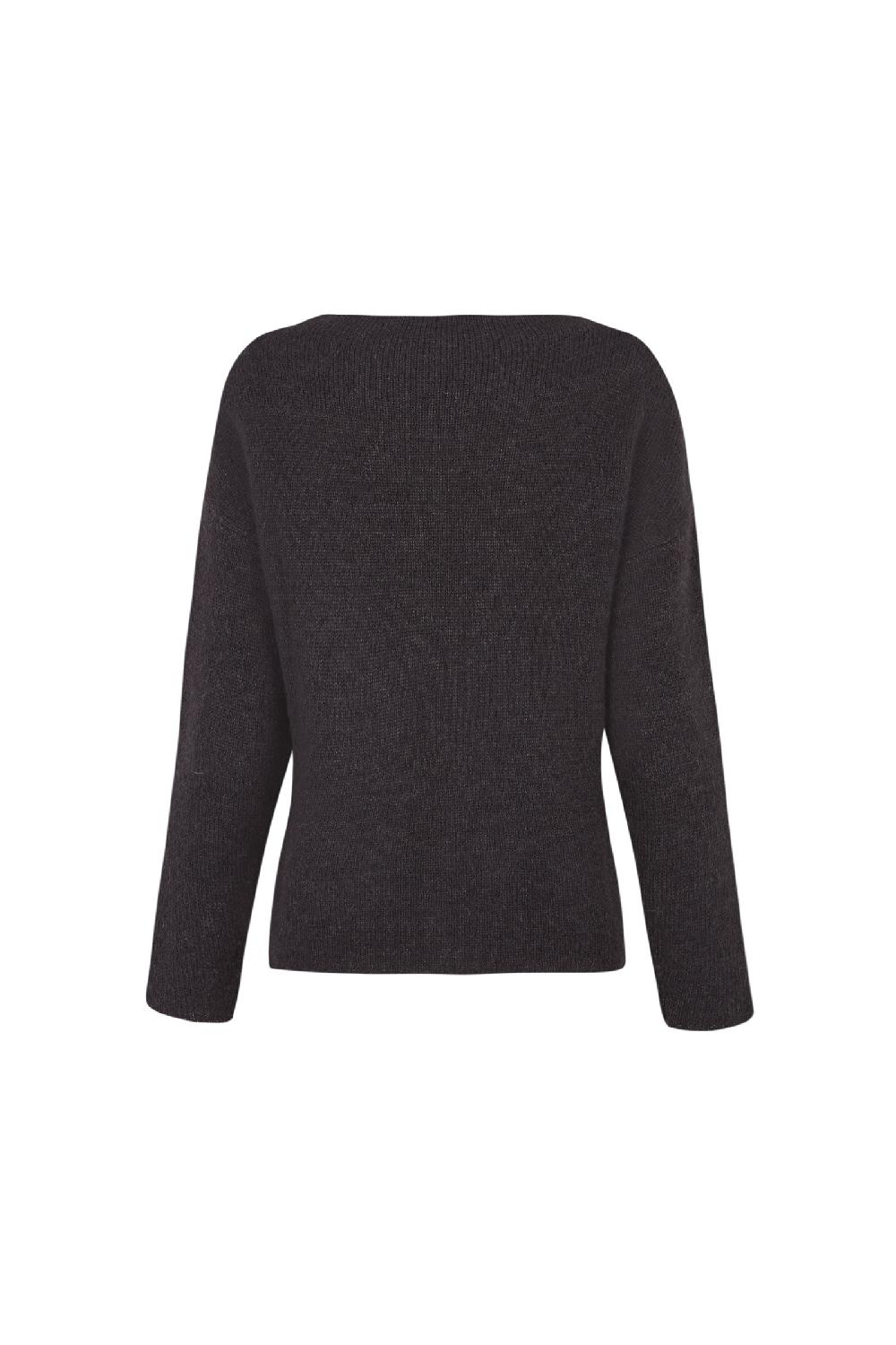 Cortana Nima jersey oversize de alpaca cachemir y seda negro Oferta especial