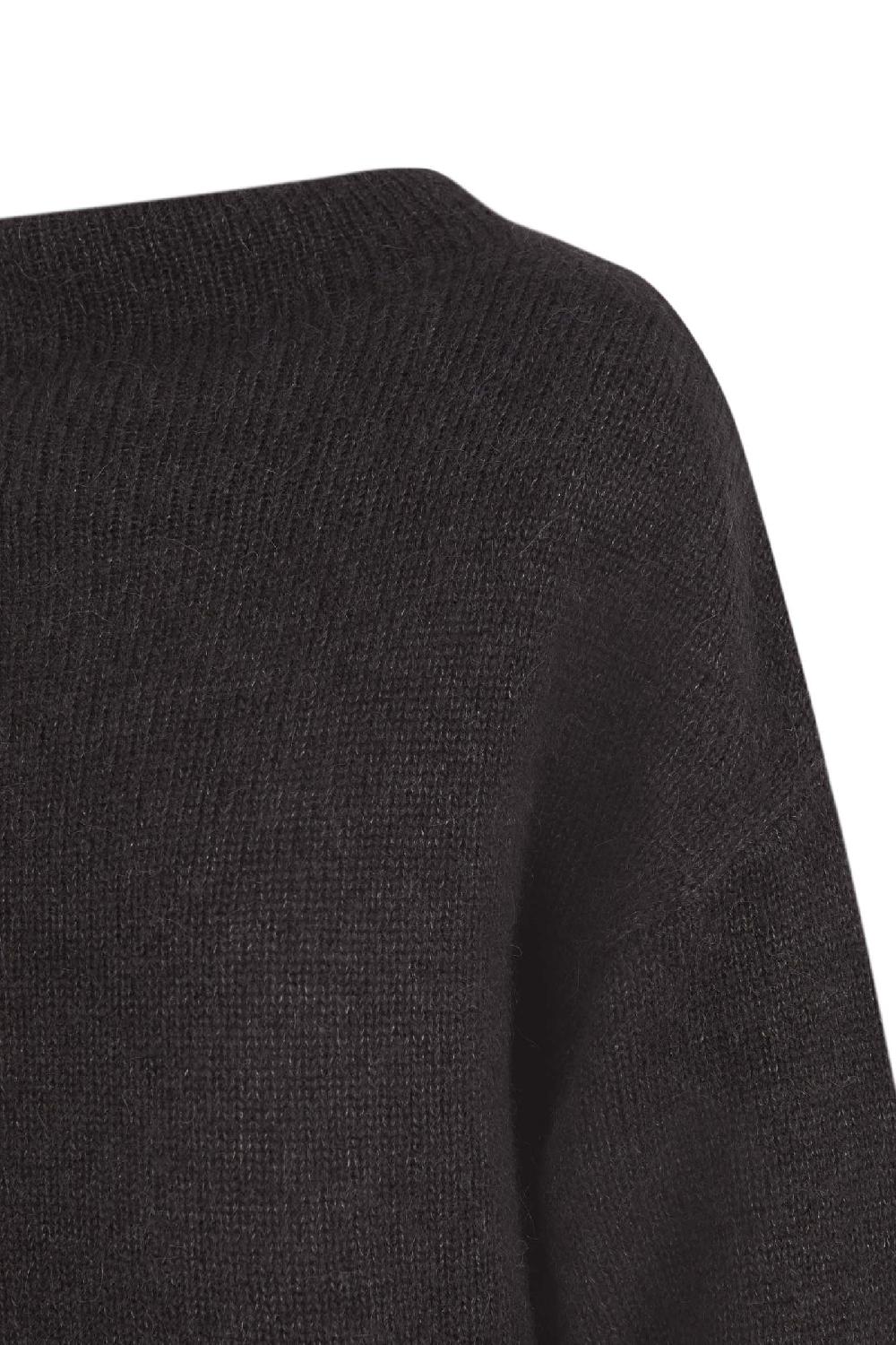 Cortana Nima jersey oversize de alpaca cachemir y seda negro Oferta especial
