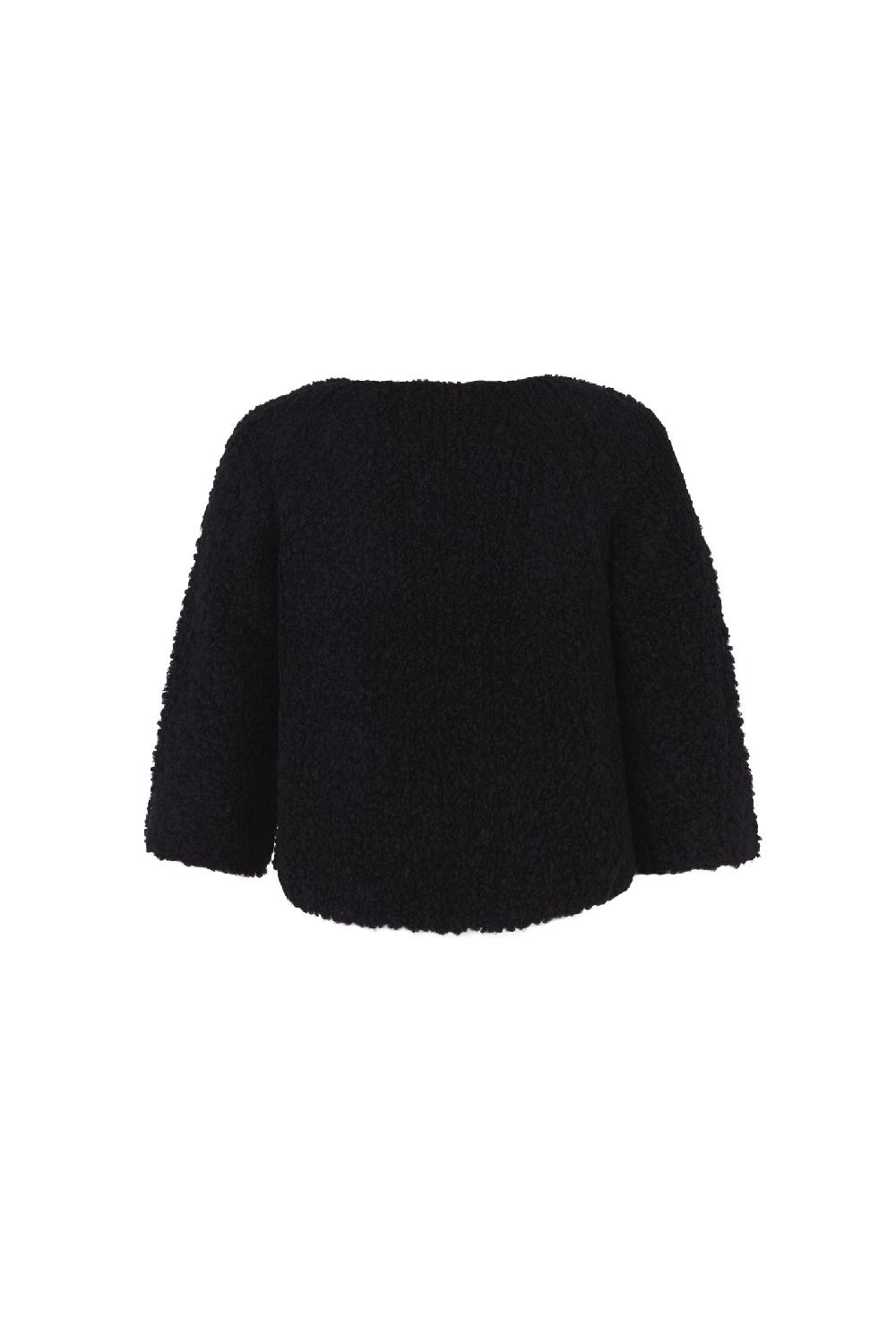 Cortana Tender cárdigan en baby camel y seda negra Oferta especial de fábrica