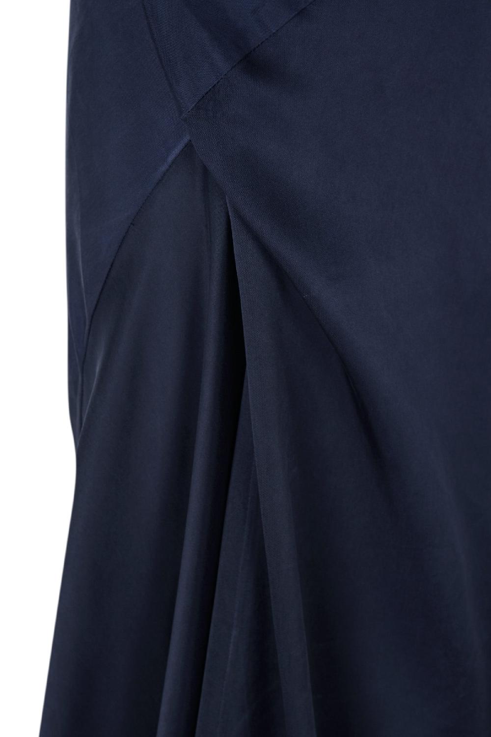 Cortana Martina vestido en cupro blue nero Tienda de fábrica