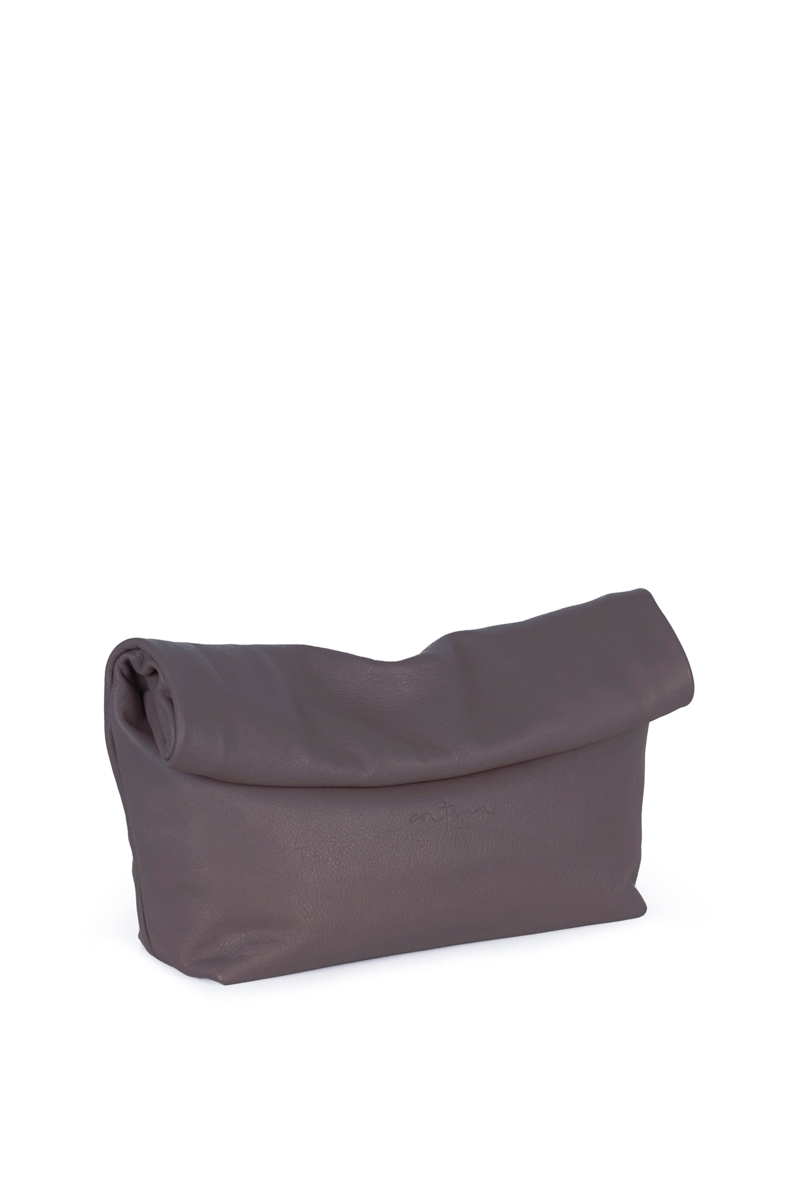 Cortana Delhi L clutch grande en cuero vison Precios de Black Friday