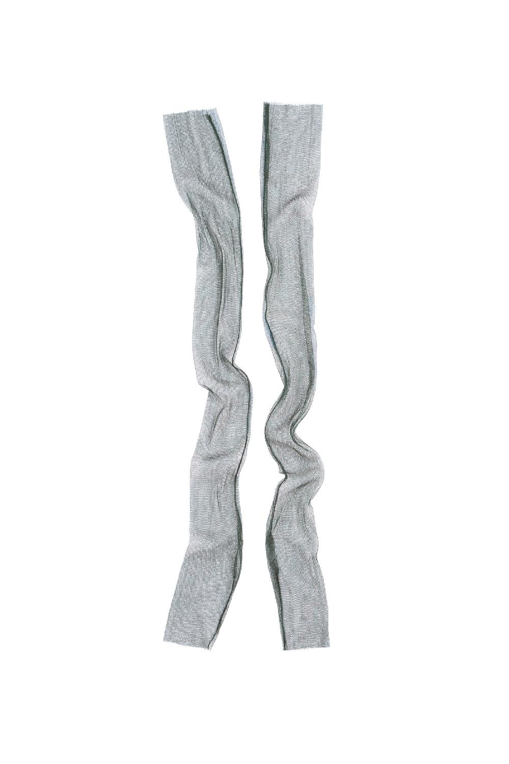 Cortana Mitones Mito en tul de seda gris acier