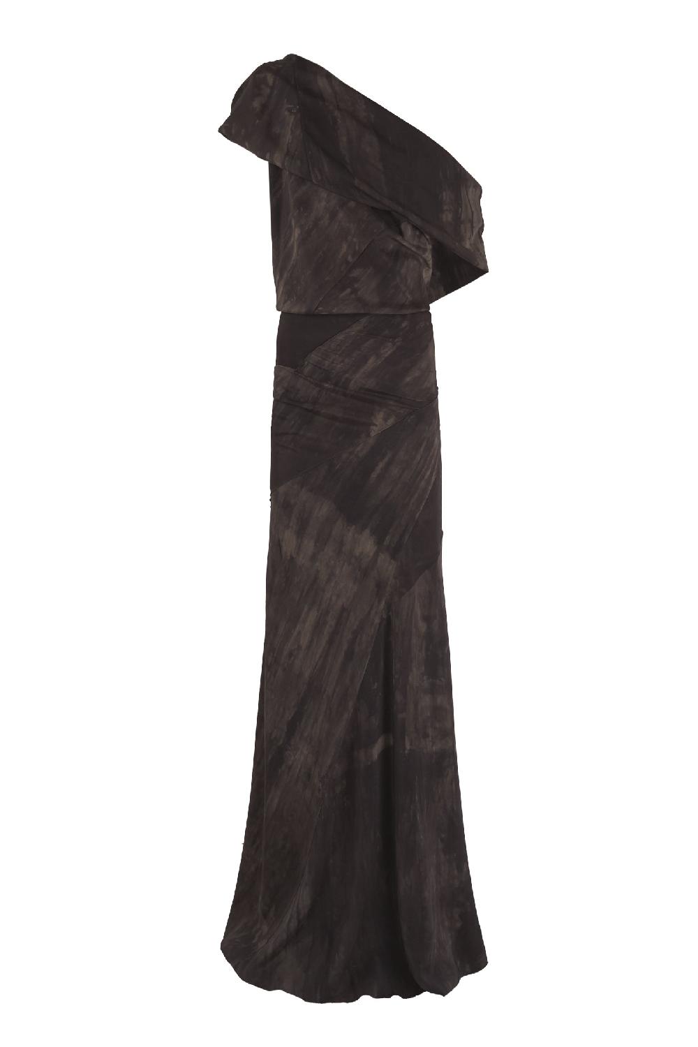 Cortana Dye vestido largo transformable de seda stretch