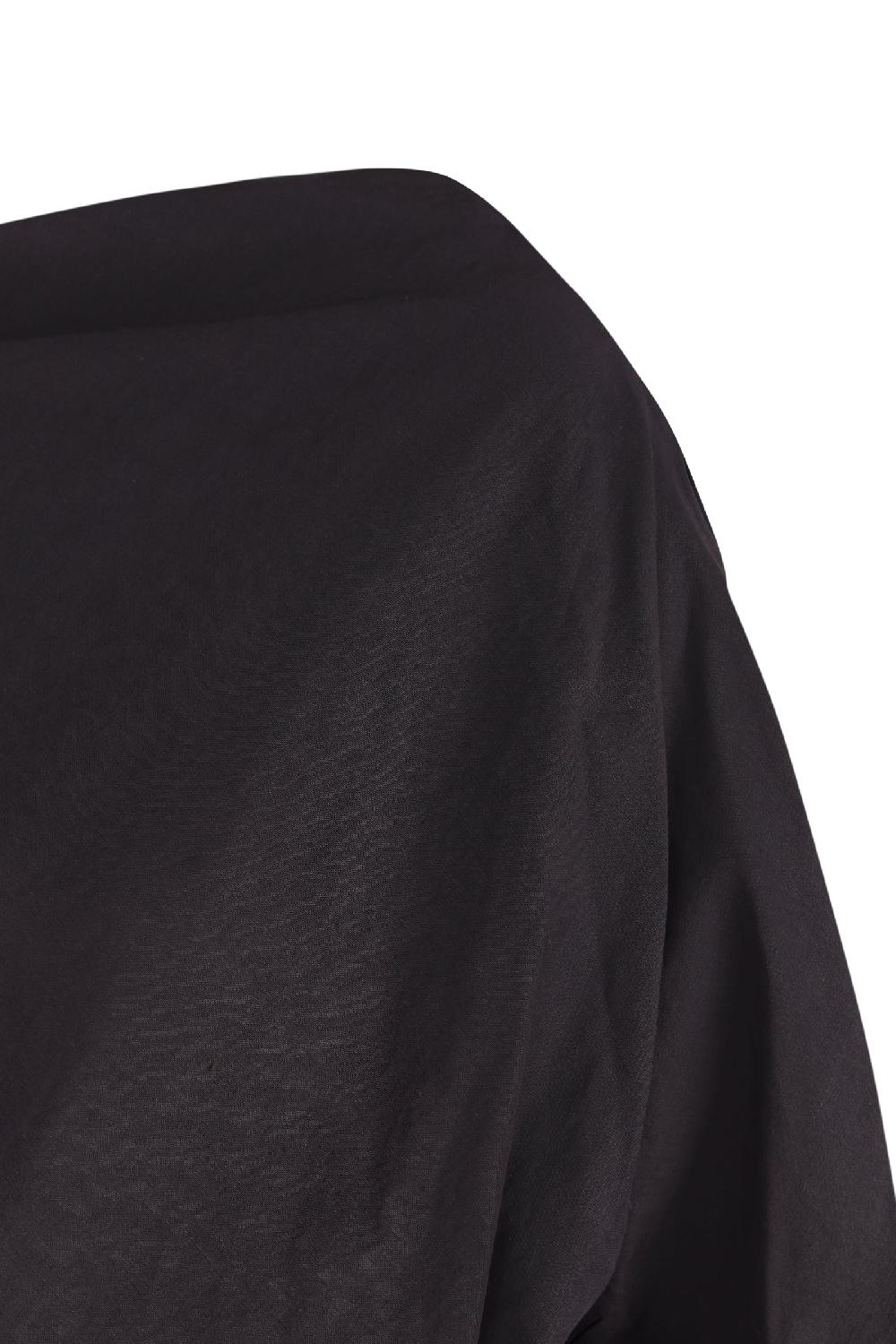Cortana Mira vestido asimétrico en cáñamo stretch grafito Tienda