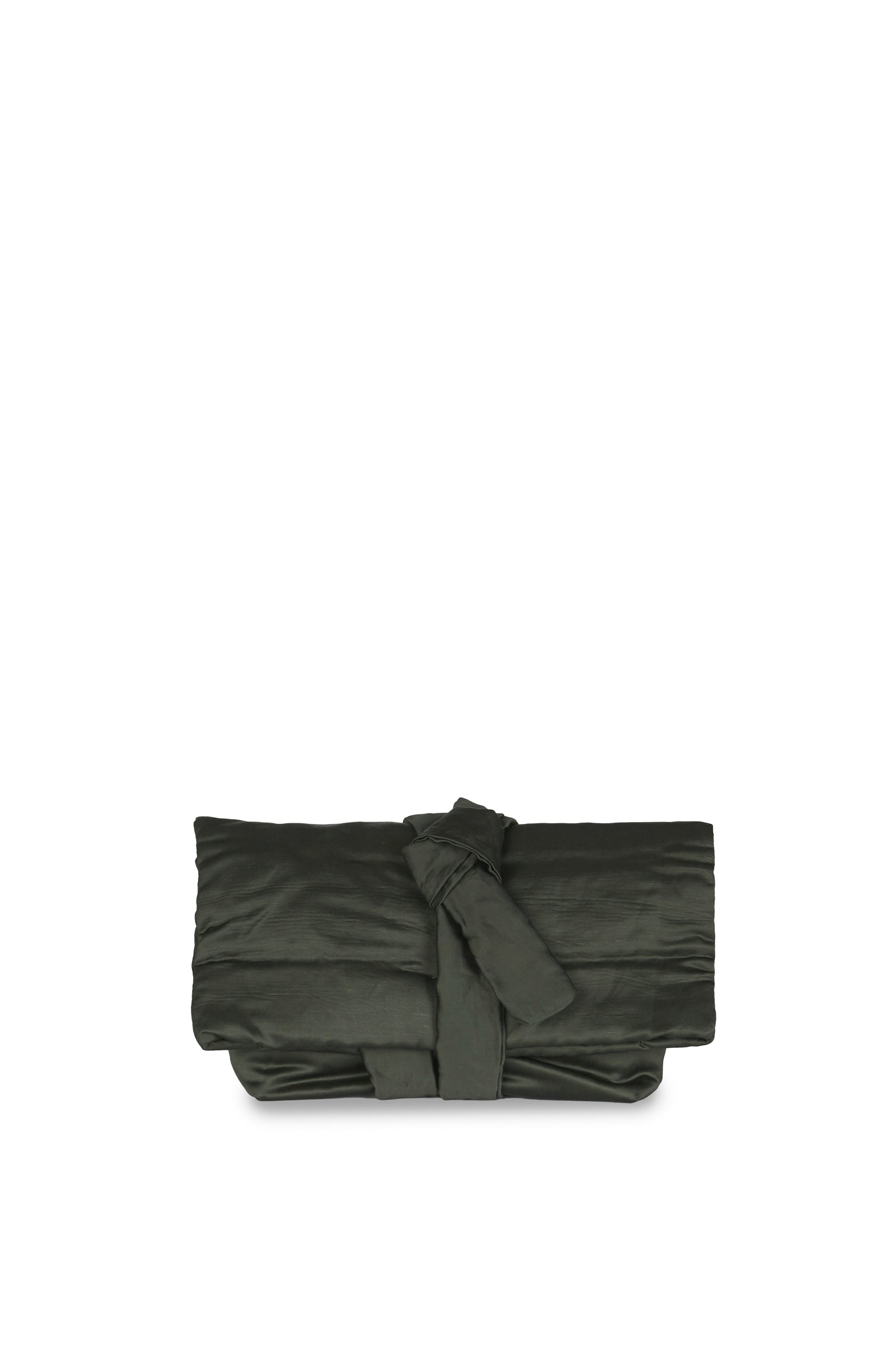 Cortana Delhi S clutch en viscosa y lino grafito