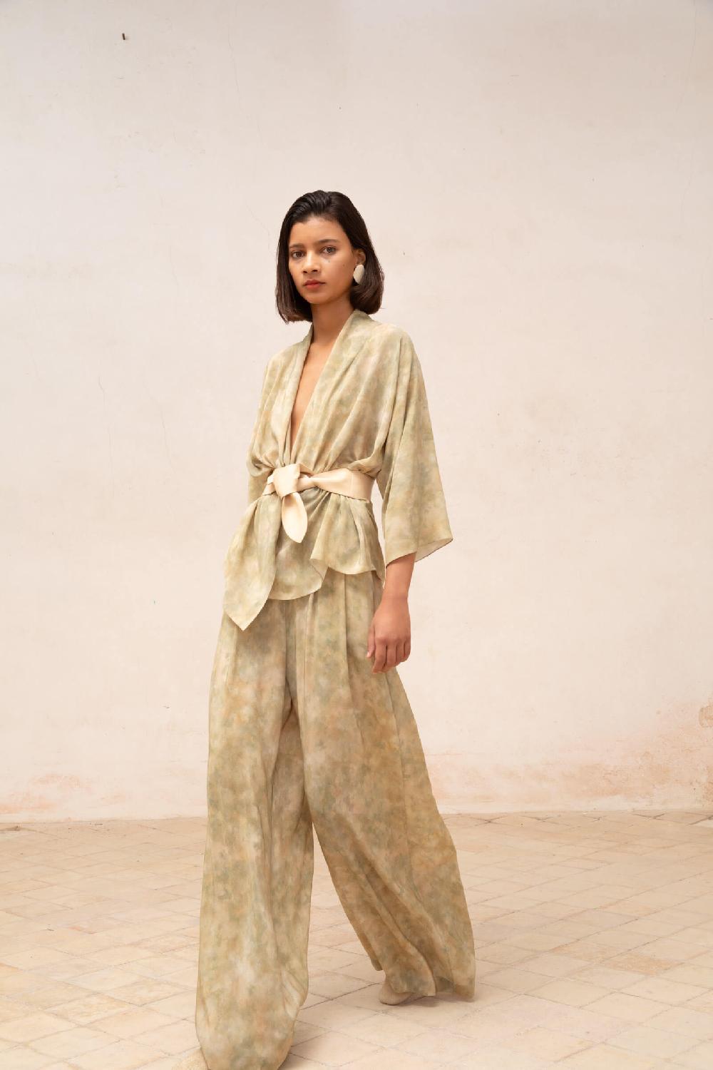 Cortana Ada pantalon en seda hope print Rebajas de fin de temporada