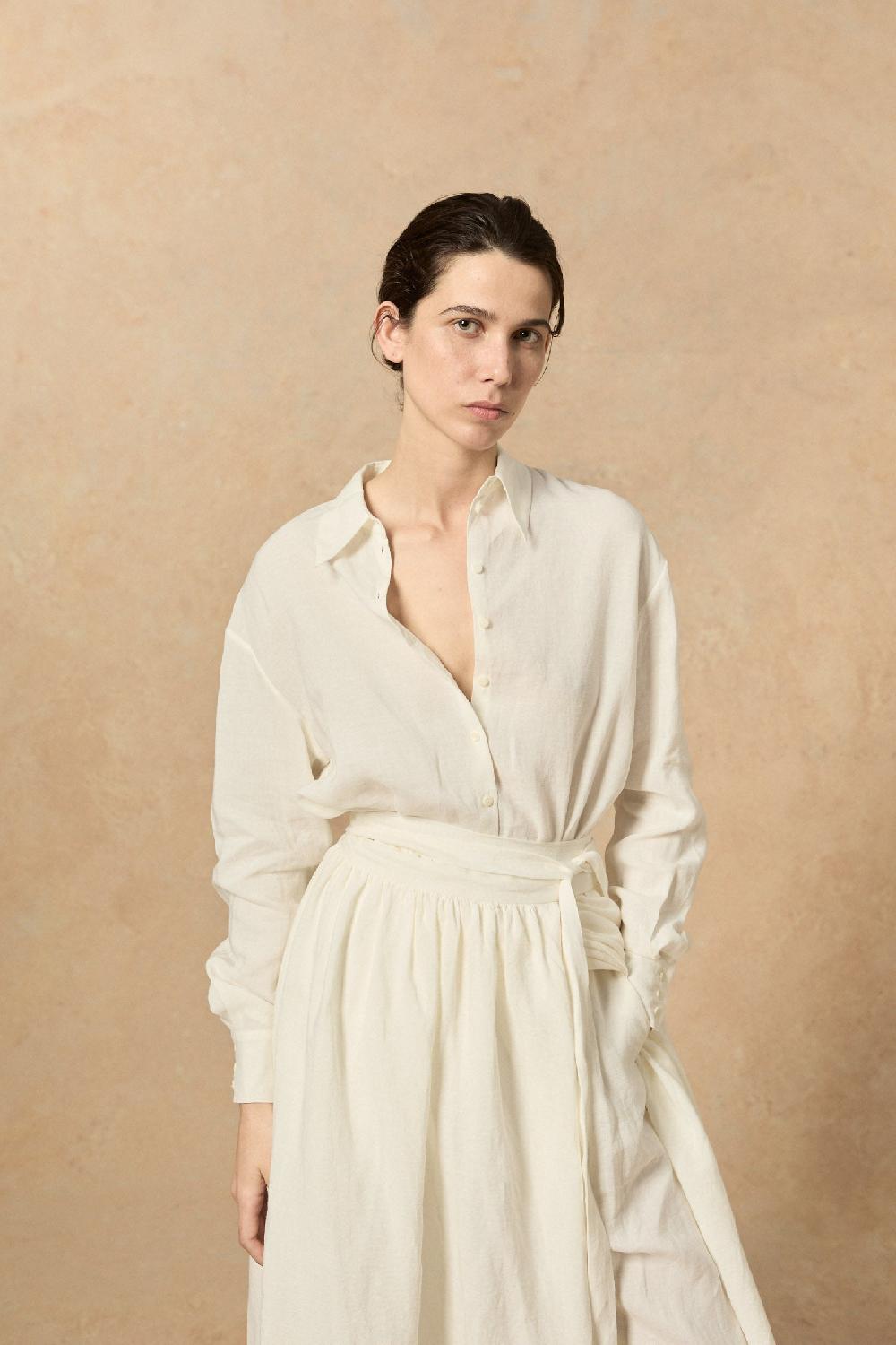 Cortana Marlo camisa en lino crudo Oferta especial de fábrica