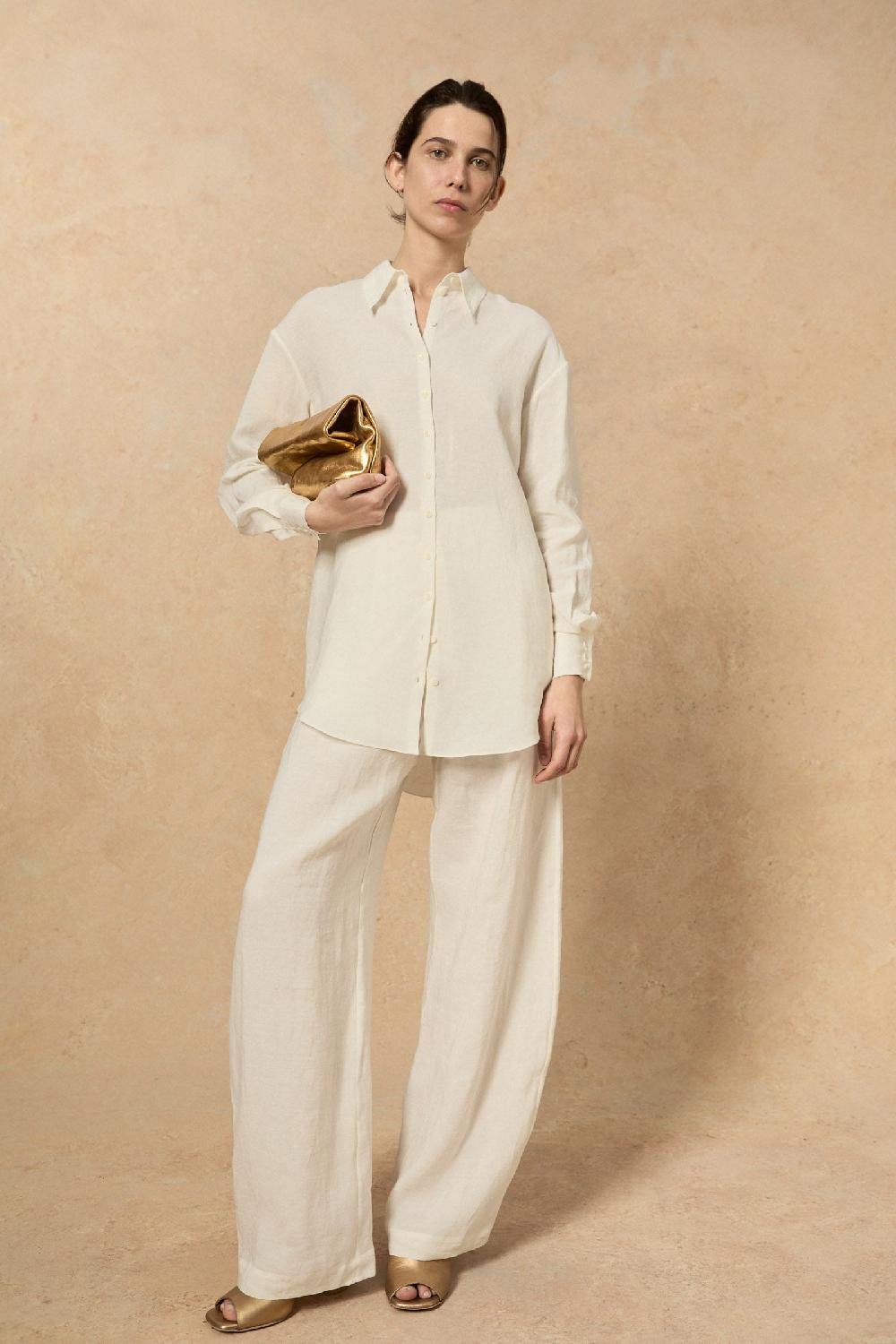 Cortana Marlo camisa en lino crudo Oferta especial de fábrica