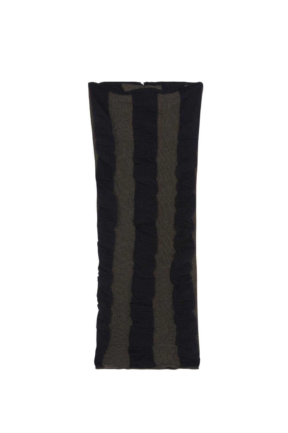 Cortana Winona cuello de punto kaki y negro