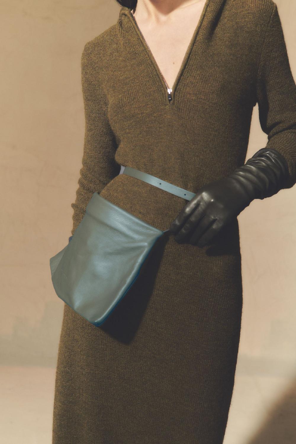 Cortana Myla bolso bandolera en cuero verde Rebajas de fábrica