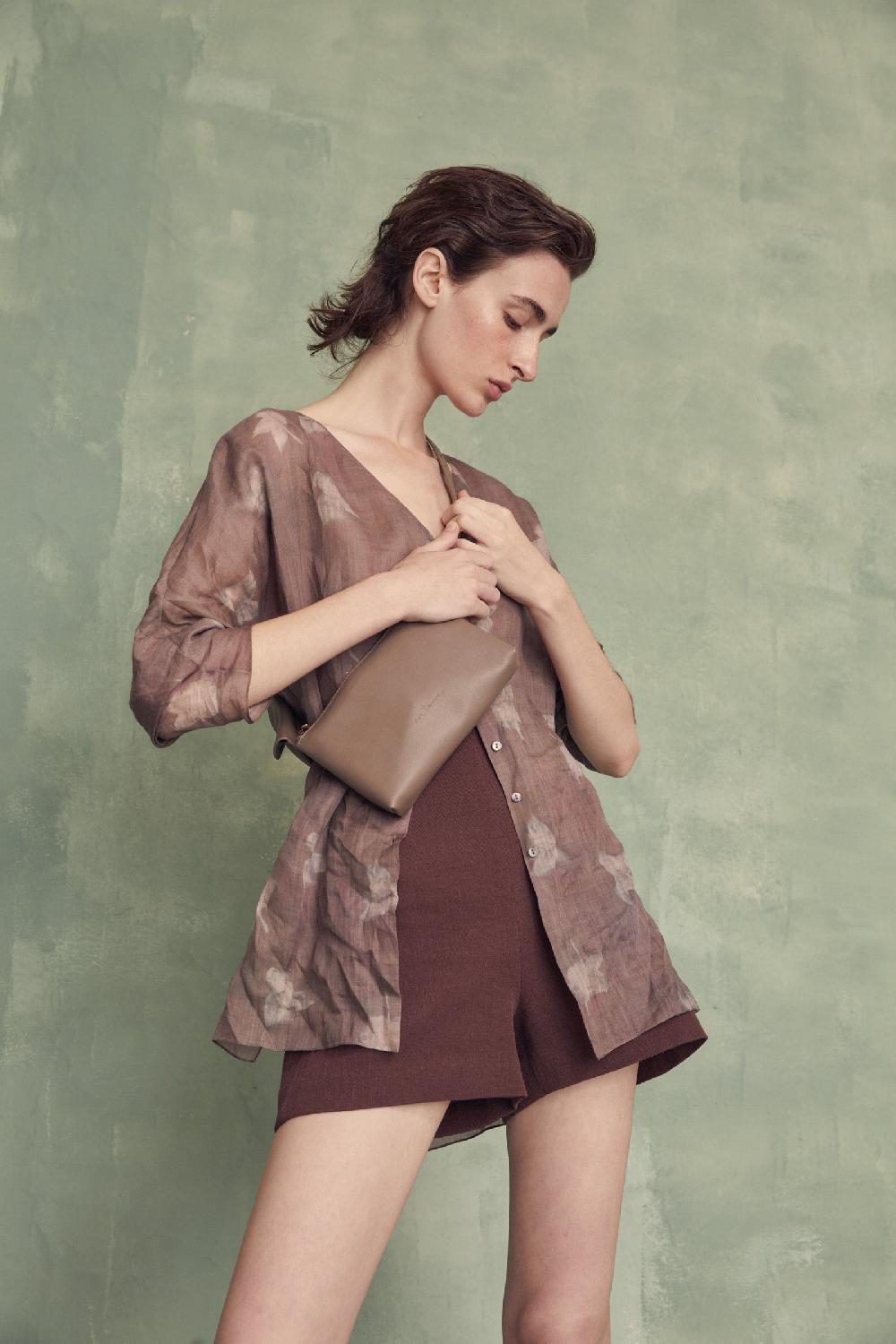 Cortana Petra riñonera en cuero beige Tienda