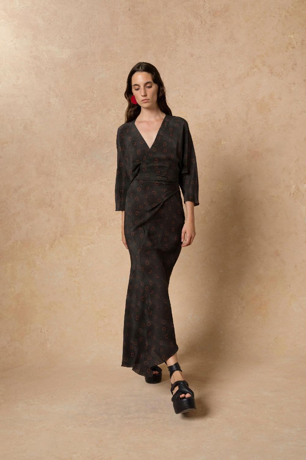 Cortana Tarantella vestido en seda daria print Rebajas online