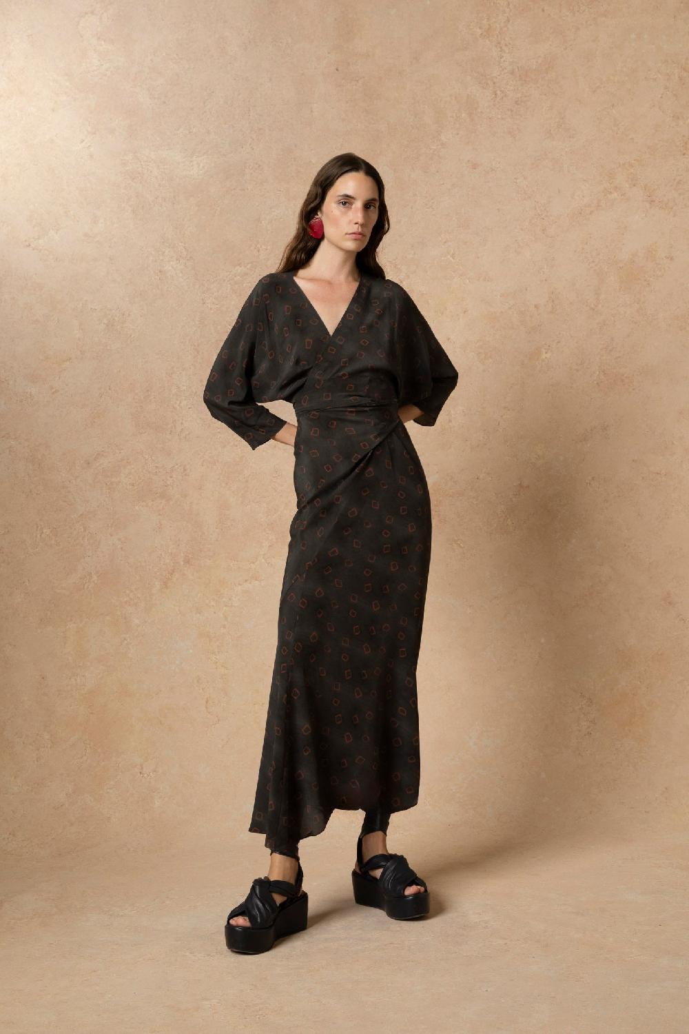 Cortana Tarantella vestido en seda daria print Rebajas online