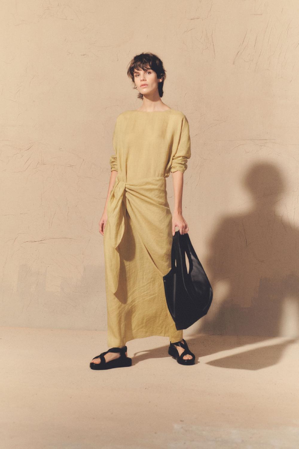 Cortana June vestido en ramio gris humo Oferta especial de fábrica