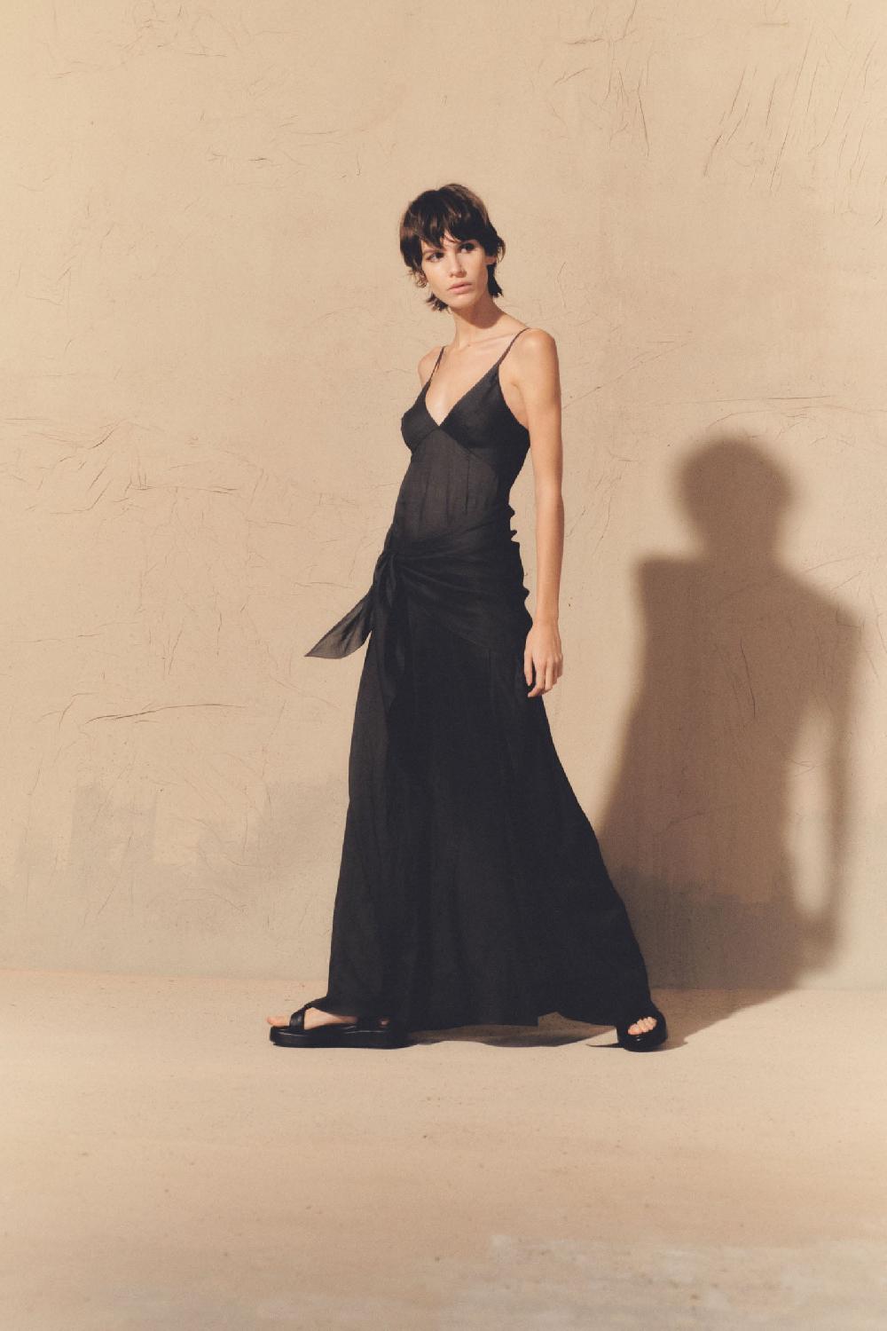 Cortana Juliana vestido en ramio gris humo Promoción trimestral