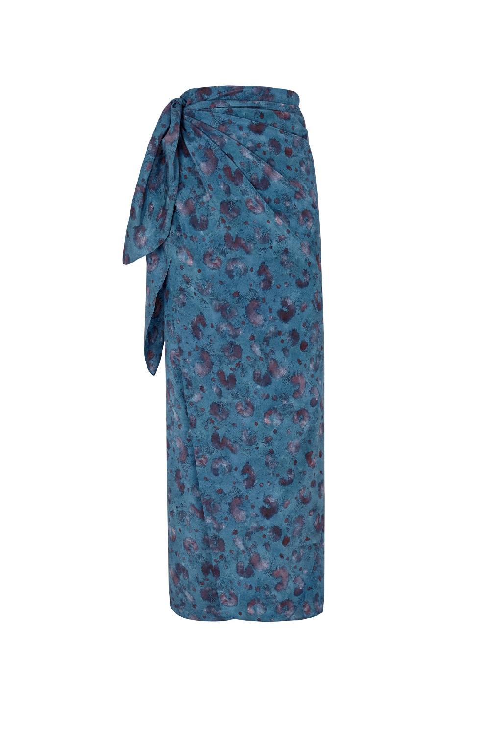 Cortana Camaron falda en seda stretch isla print